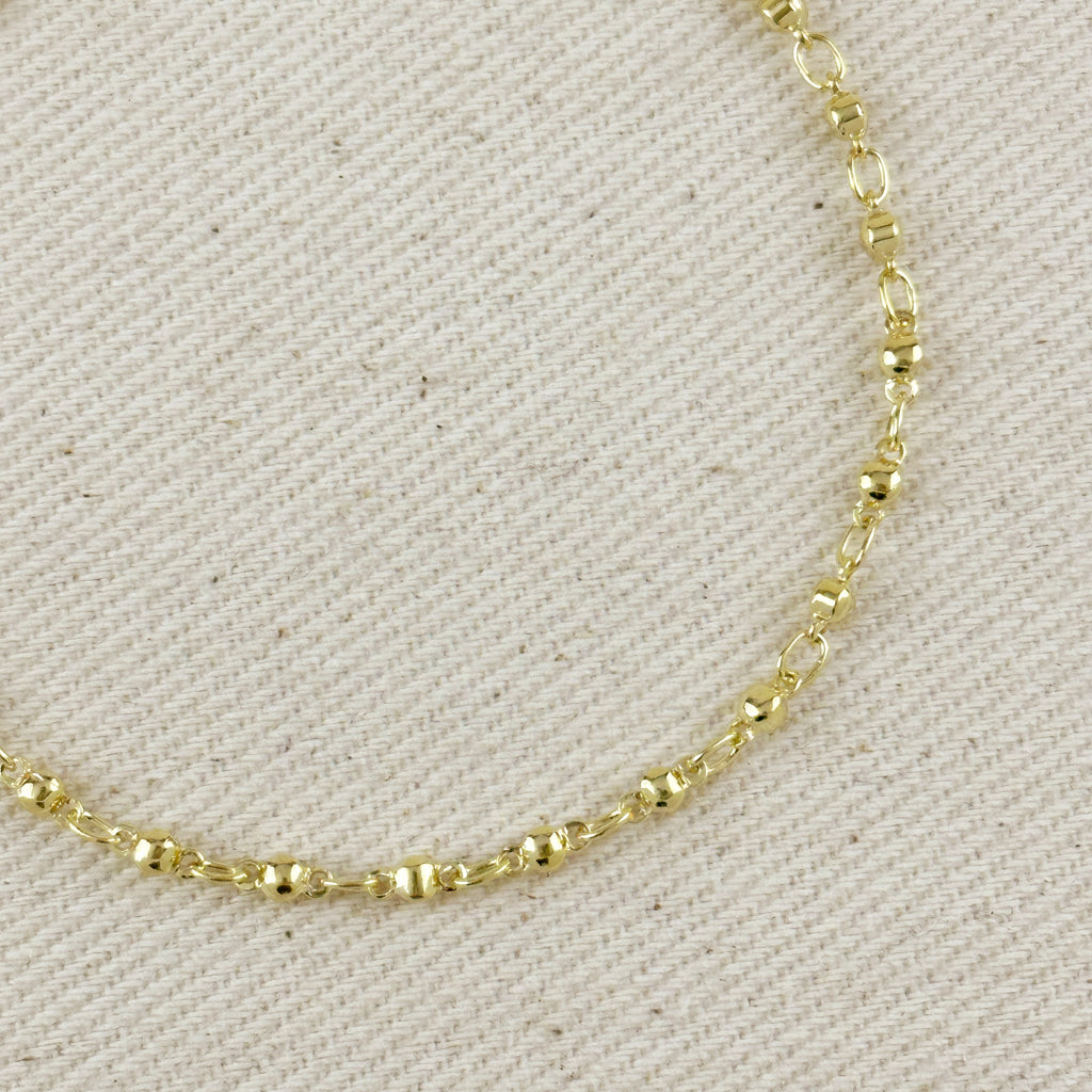 18K Gold Filled 2.5mm Beaded Bracelet