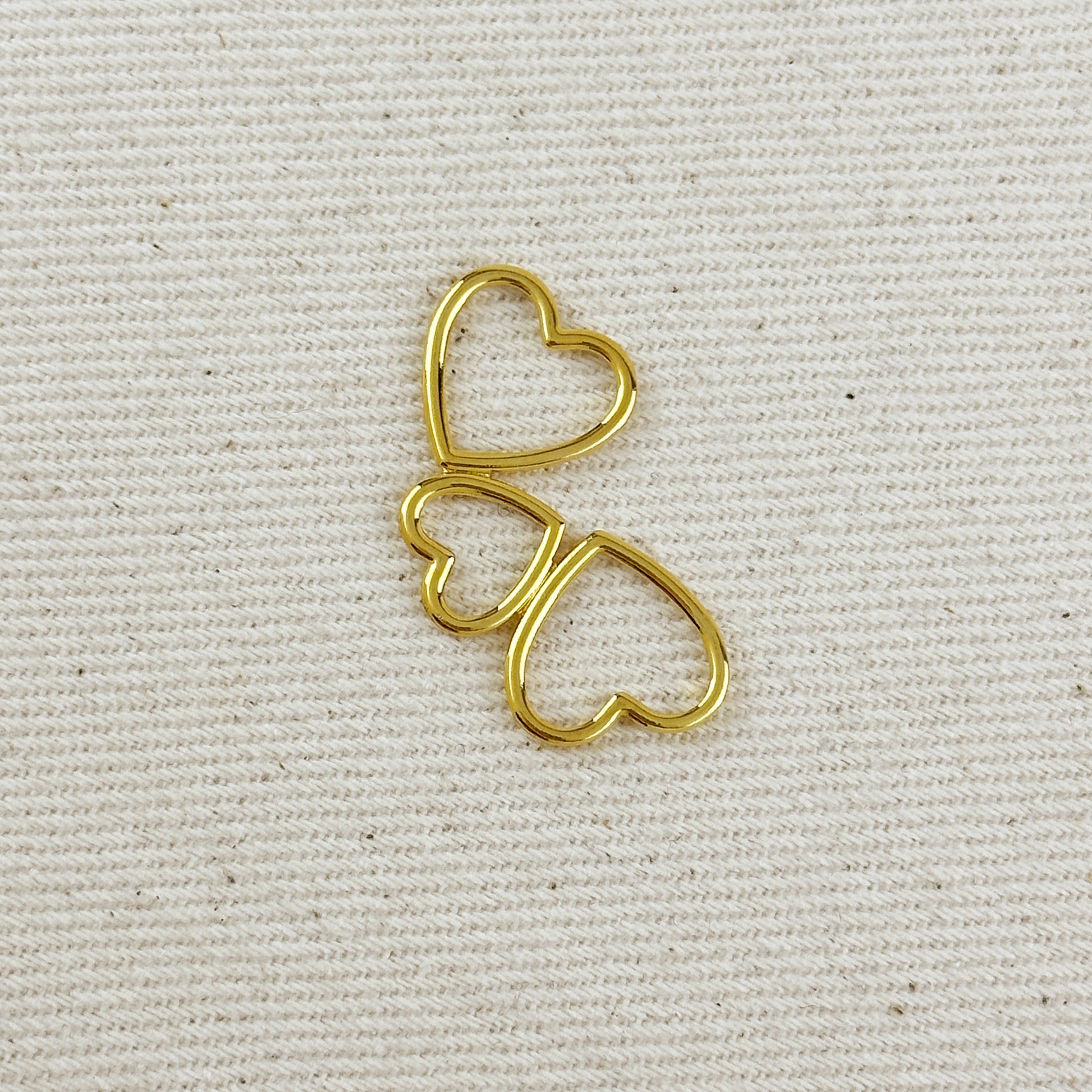 18k Gold Filled Triple Heart Charm
