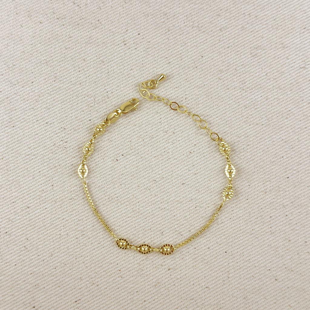 18K Gold Filled Saturn Bracelet