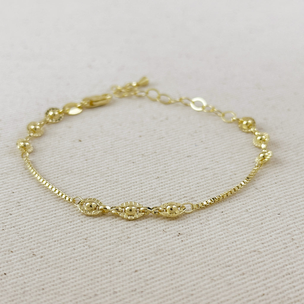 18K Gold Filled Saturn Bracelet