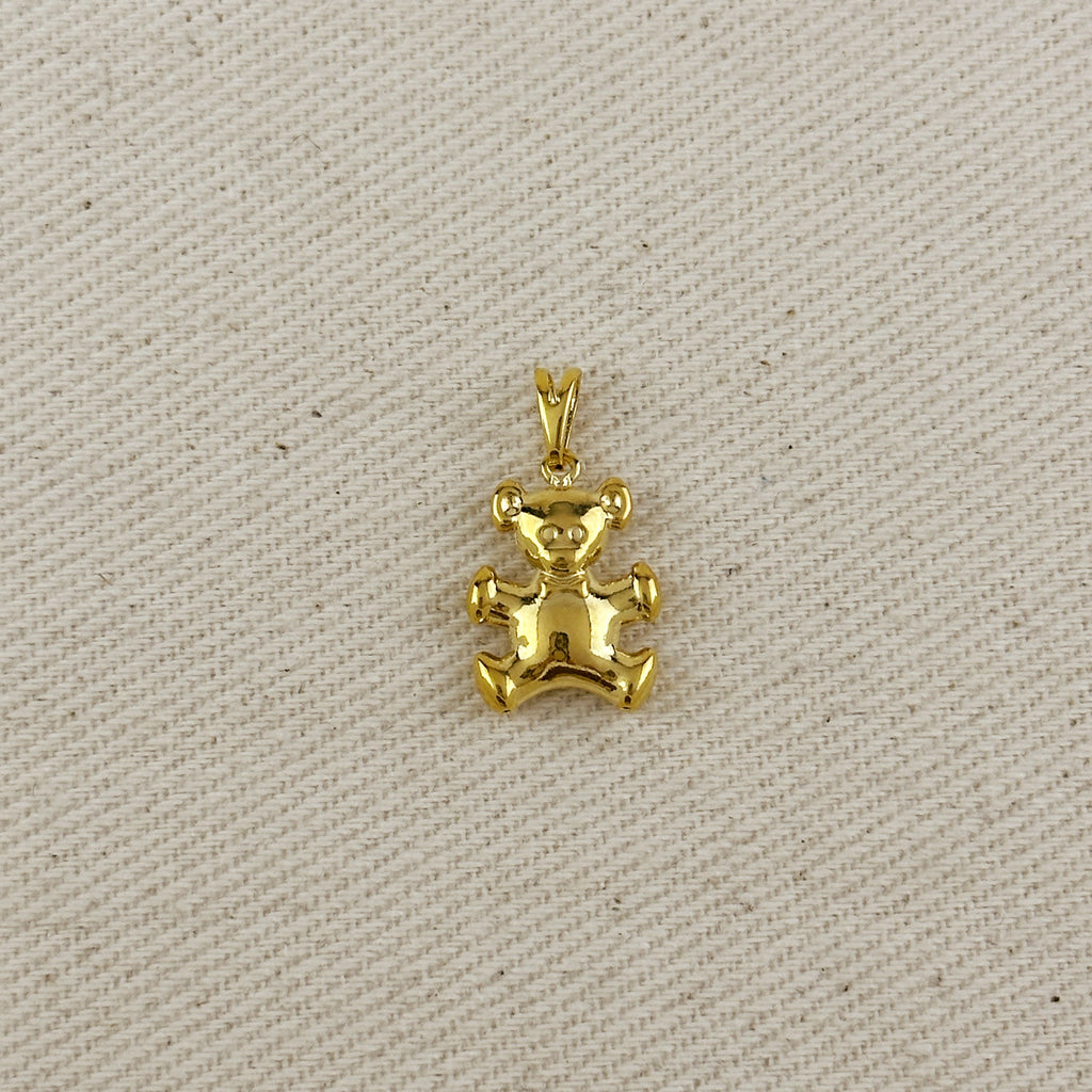18k Gold Filled Teddy Bear Pendant