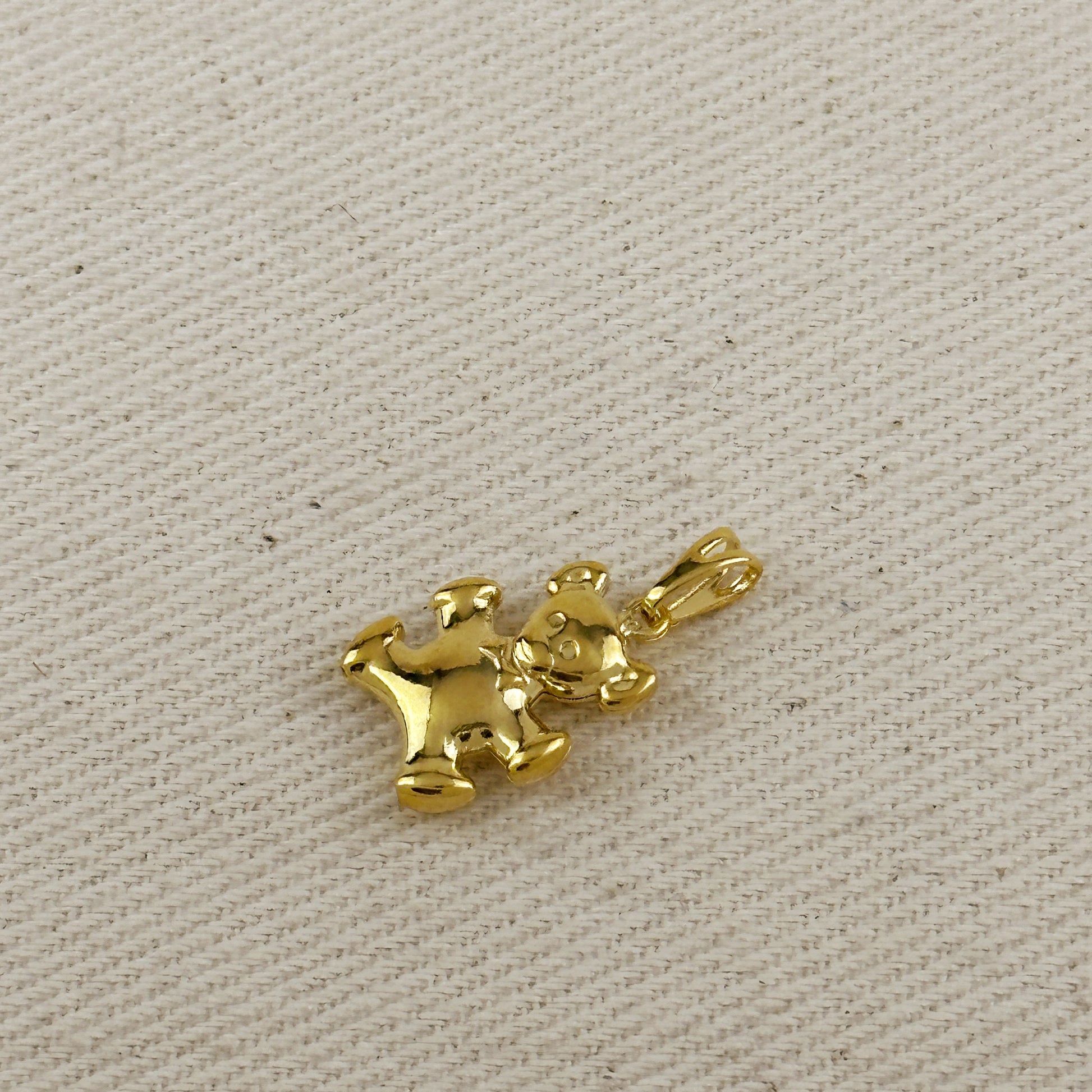 18k Gold Filled Teddy Bear Pendant