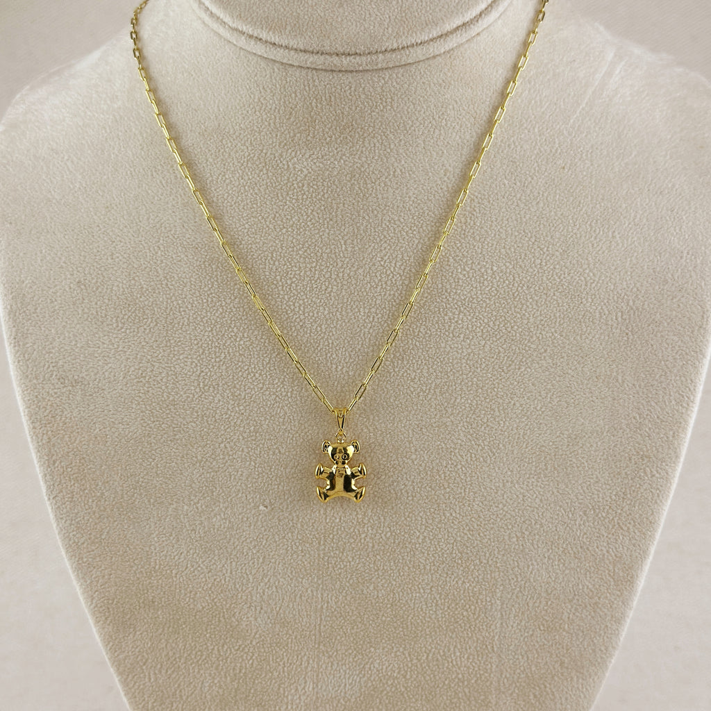 18k Gold Filled Teddy Bear Pendant