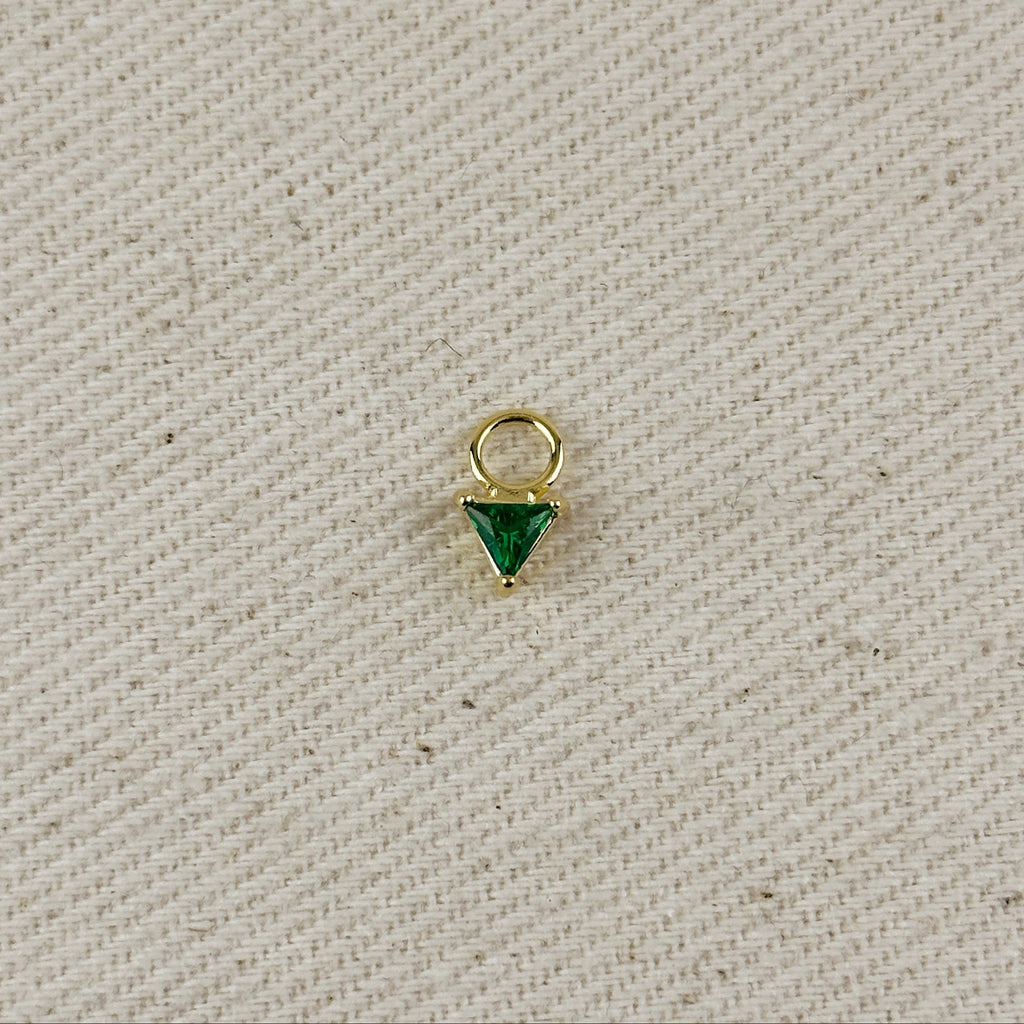 Mini CZ Triangle Earring Charm