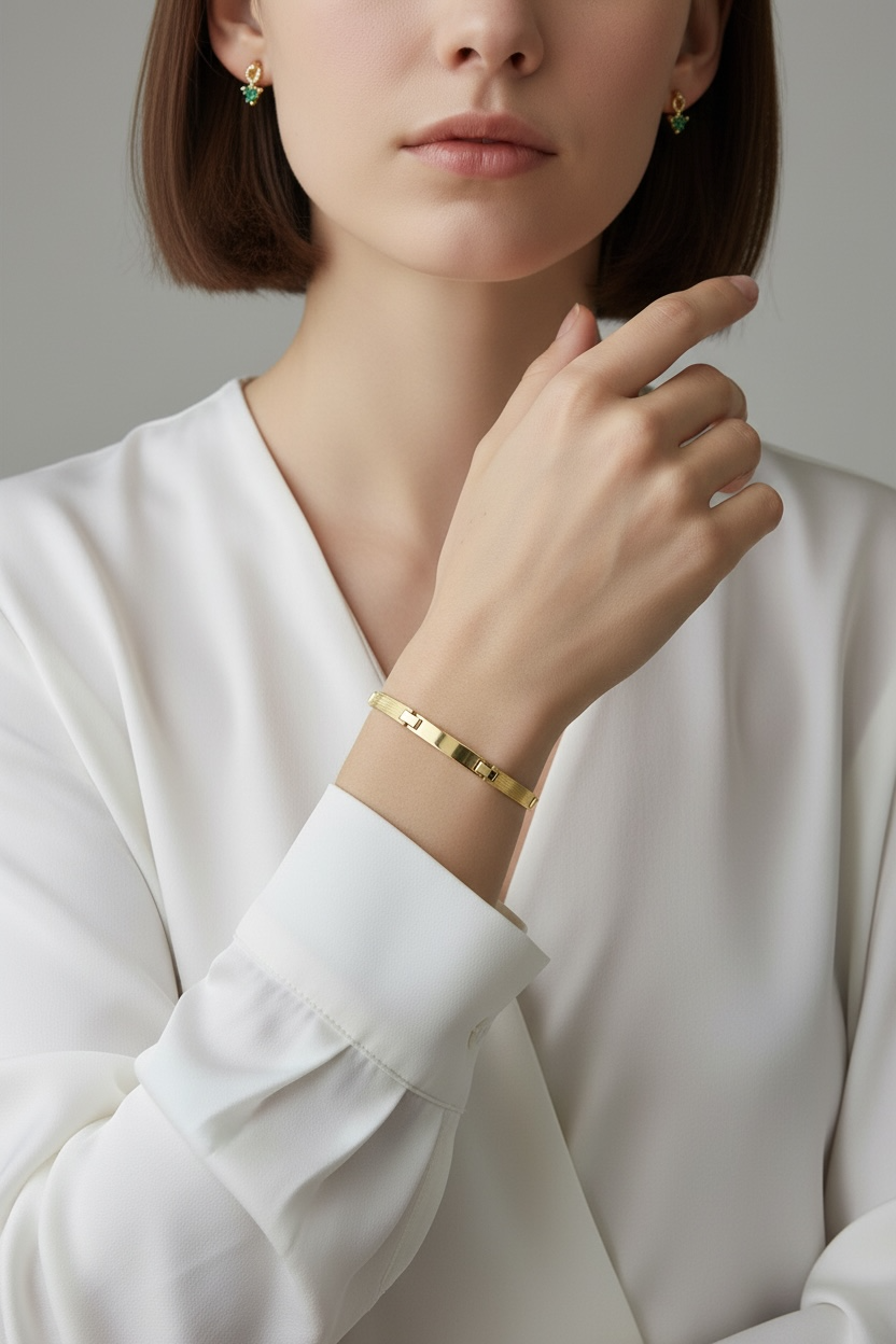 Polished and Textured Links Bracelet