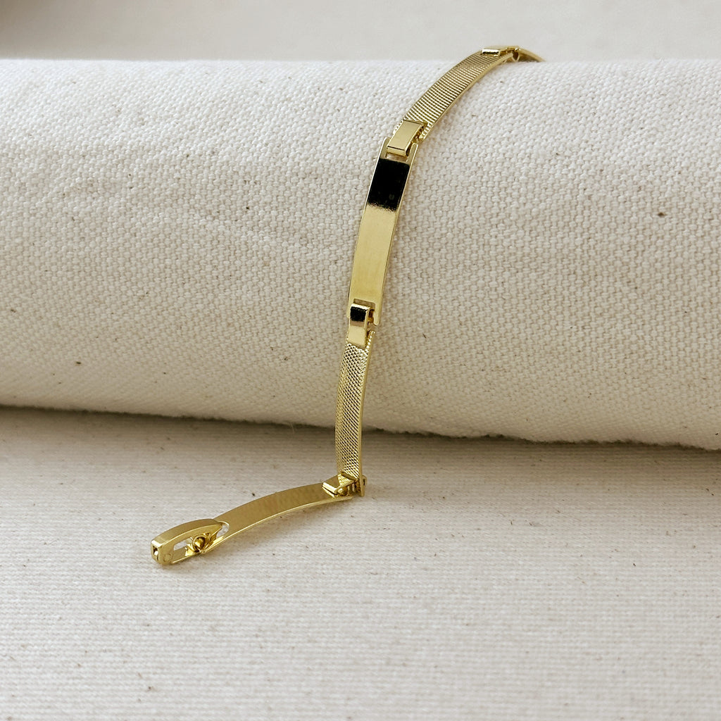 Polished and Textured Links Bracelet