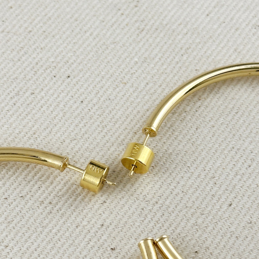 18k Gold Filled 60mm New Wave Hoop