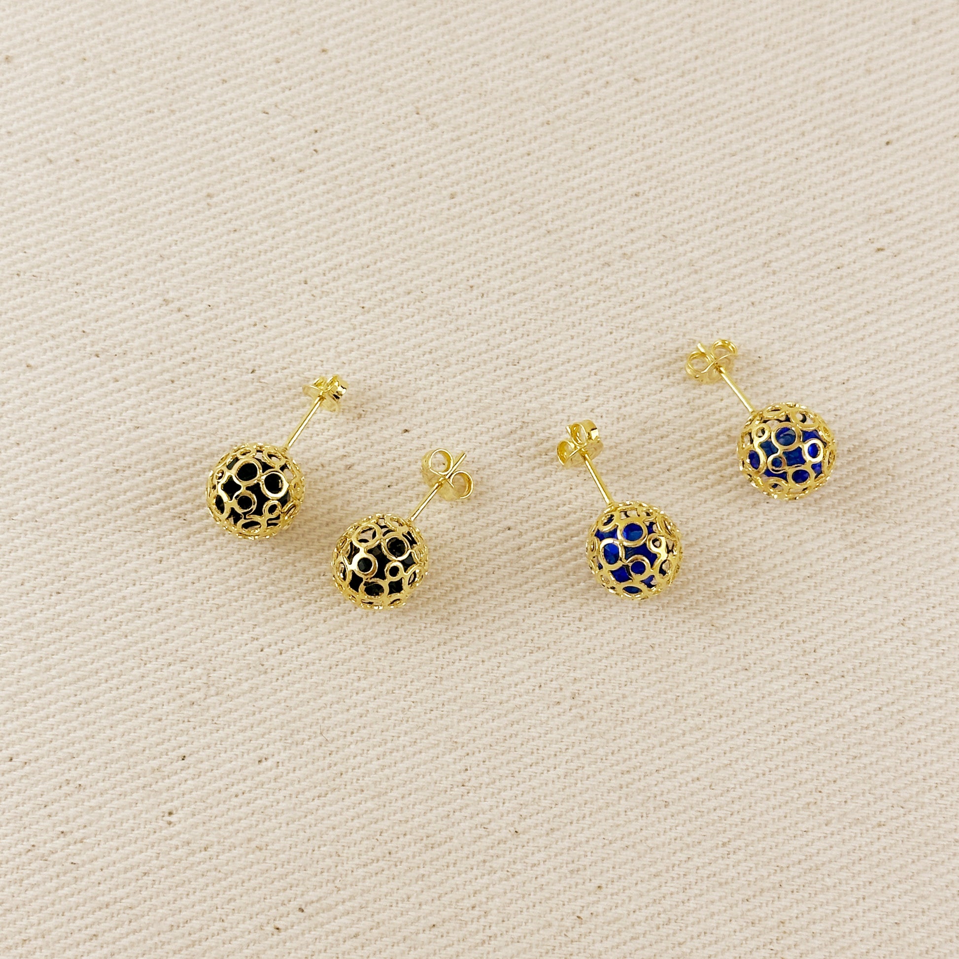 10mm Crystal Ball Earrings