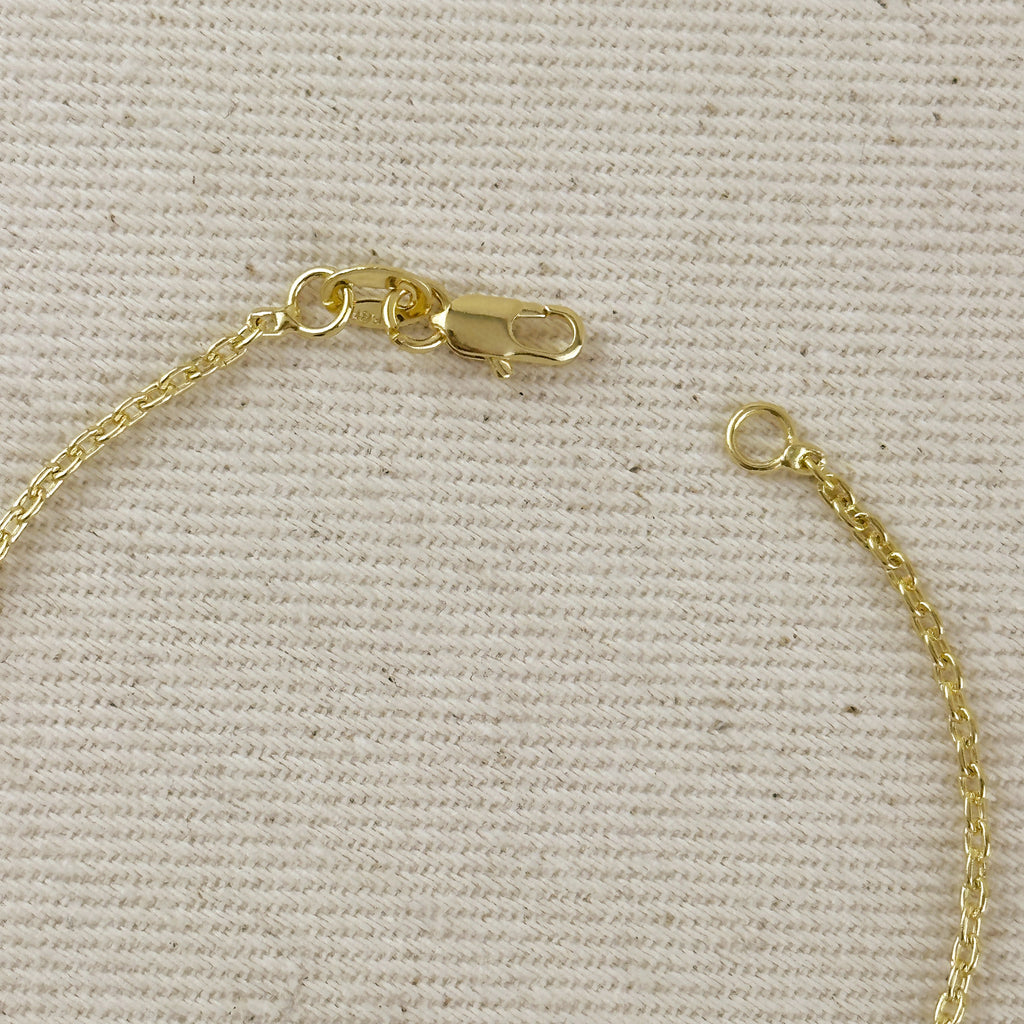 18K Gold Filled 1.8mm Anchor Chain Bracelet