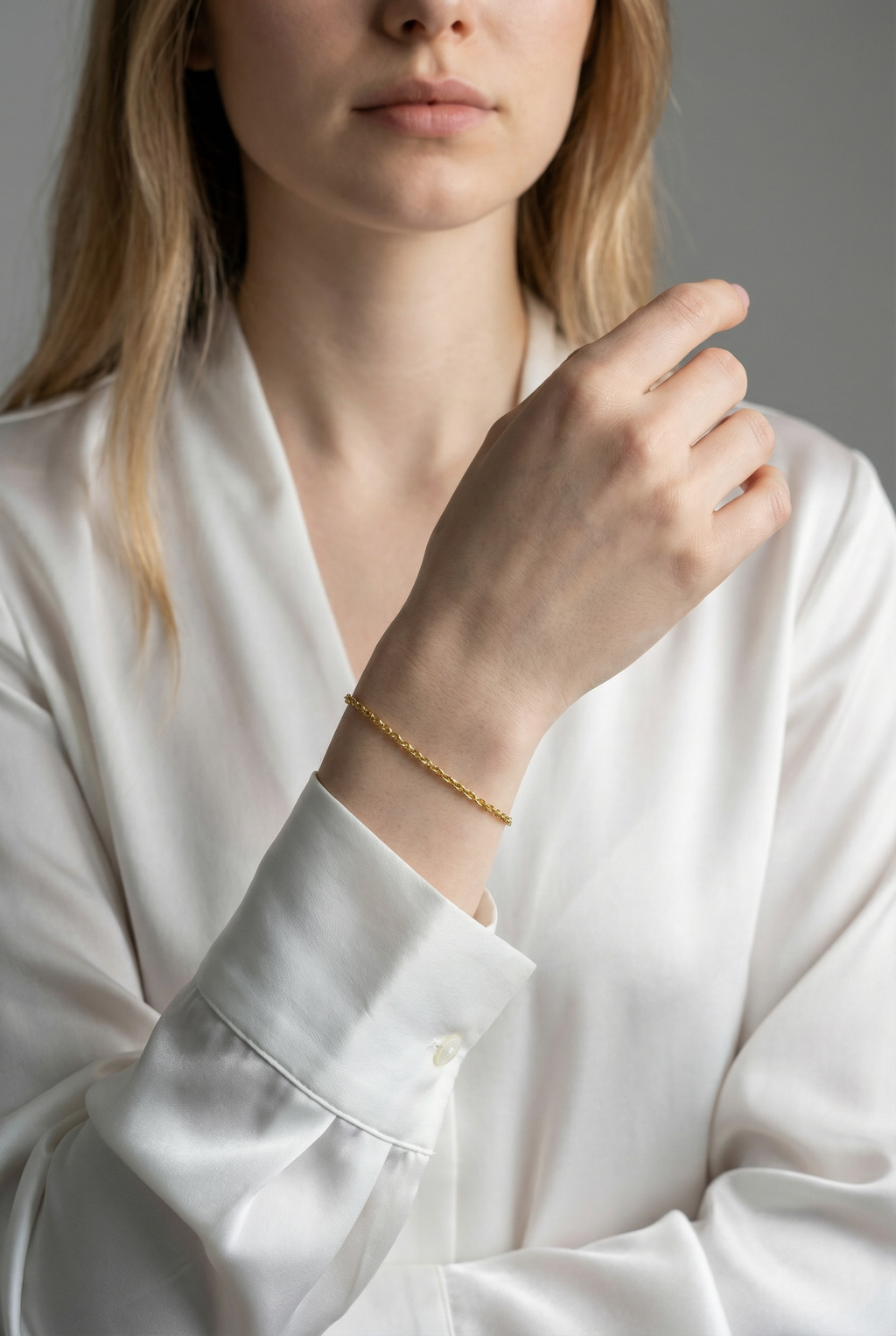 18K Gold Filled 1.8mm Anchor Chain Bracelet