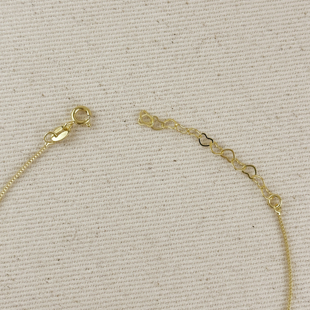 18k Gold Filled Micro Cubic Zirconia Anklet