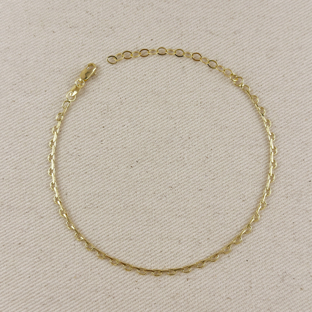 18k Gold Filled Lace Chain Anklet