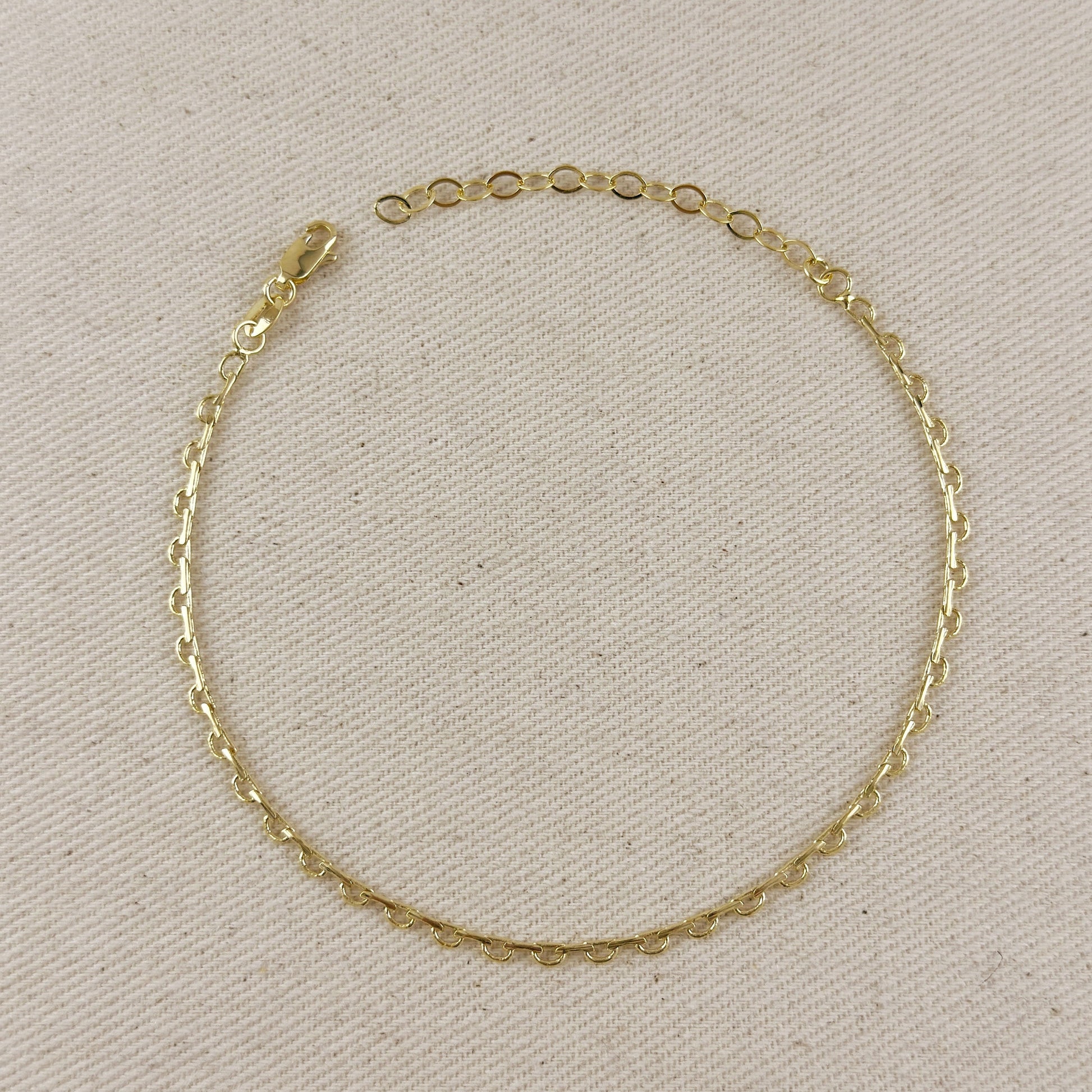 18k Gold Filled Lace Chain Anklet