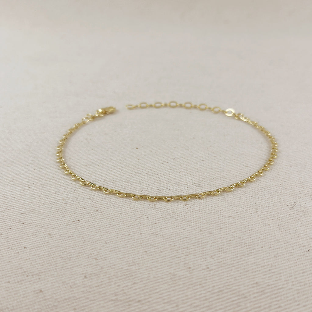 18k Gold Filled Lace Chain Anklet