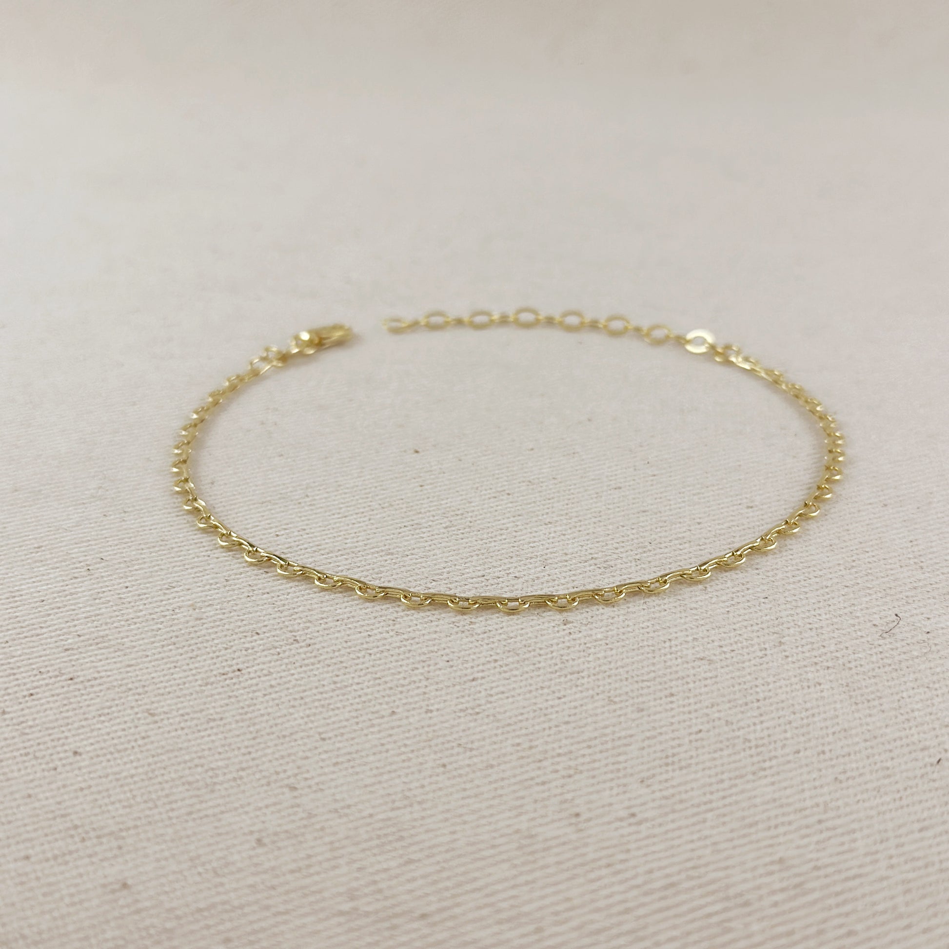 18k Gold Filled Lace Chain Anklet