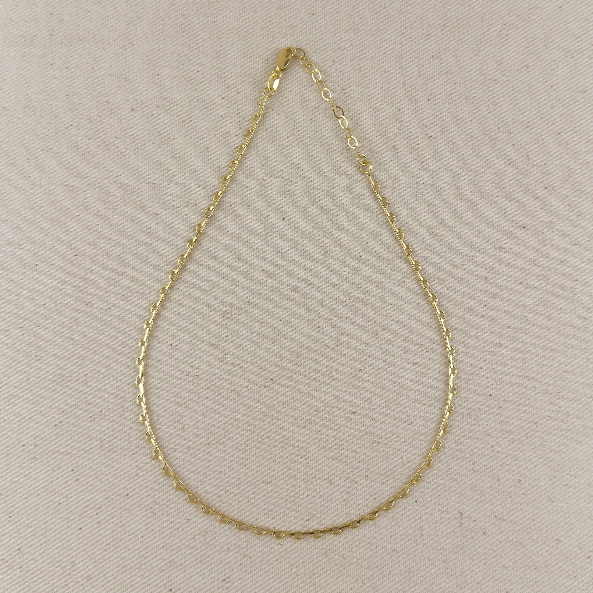 18k Gold Filled Lace Chain Choker Necklace