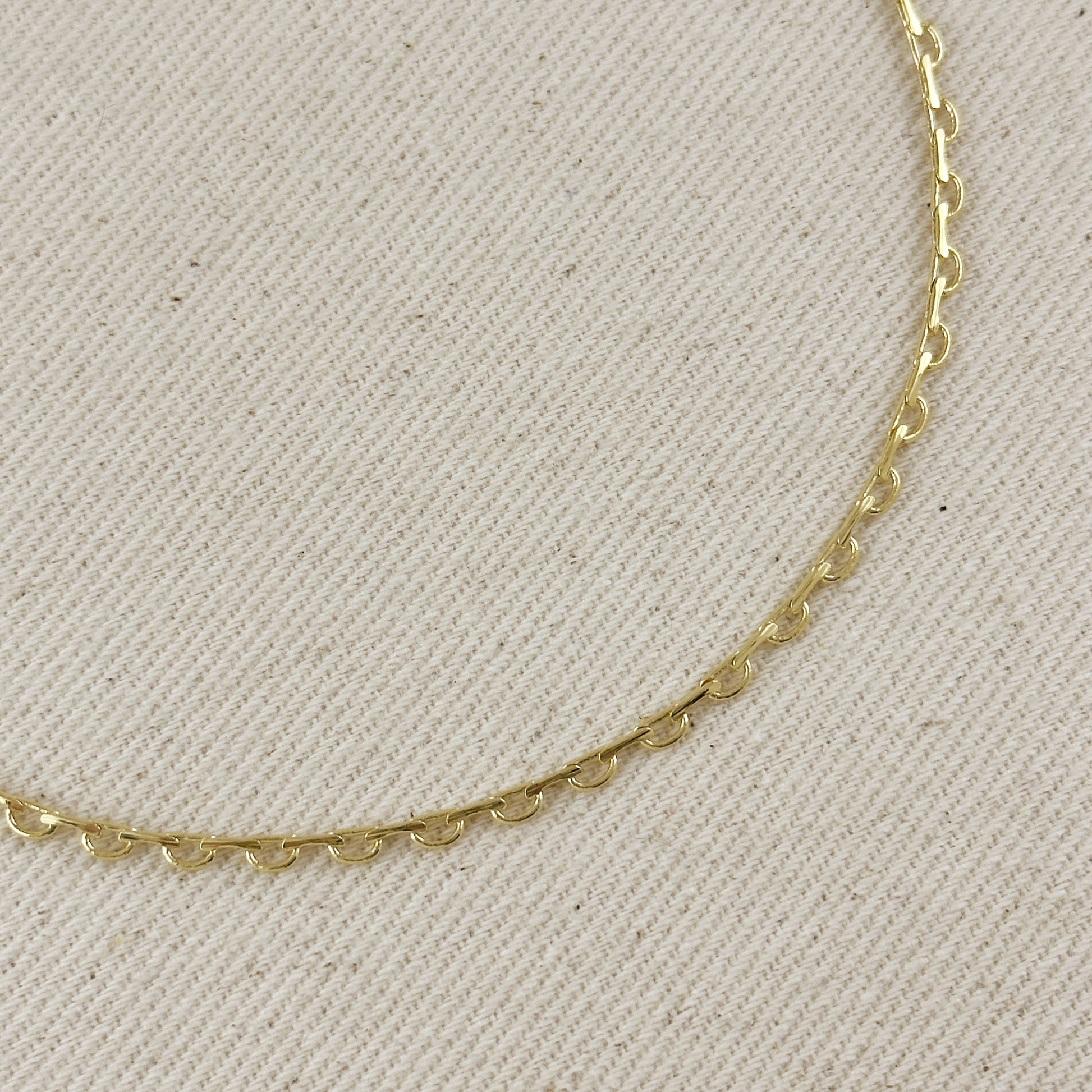 18k Gold Filled Lace Chain Choker Necklace
