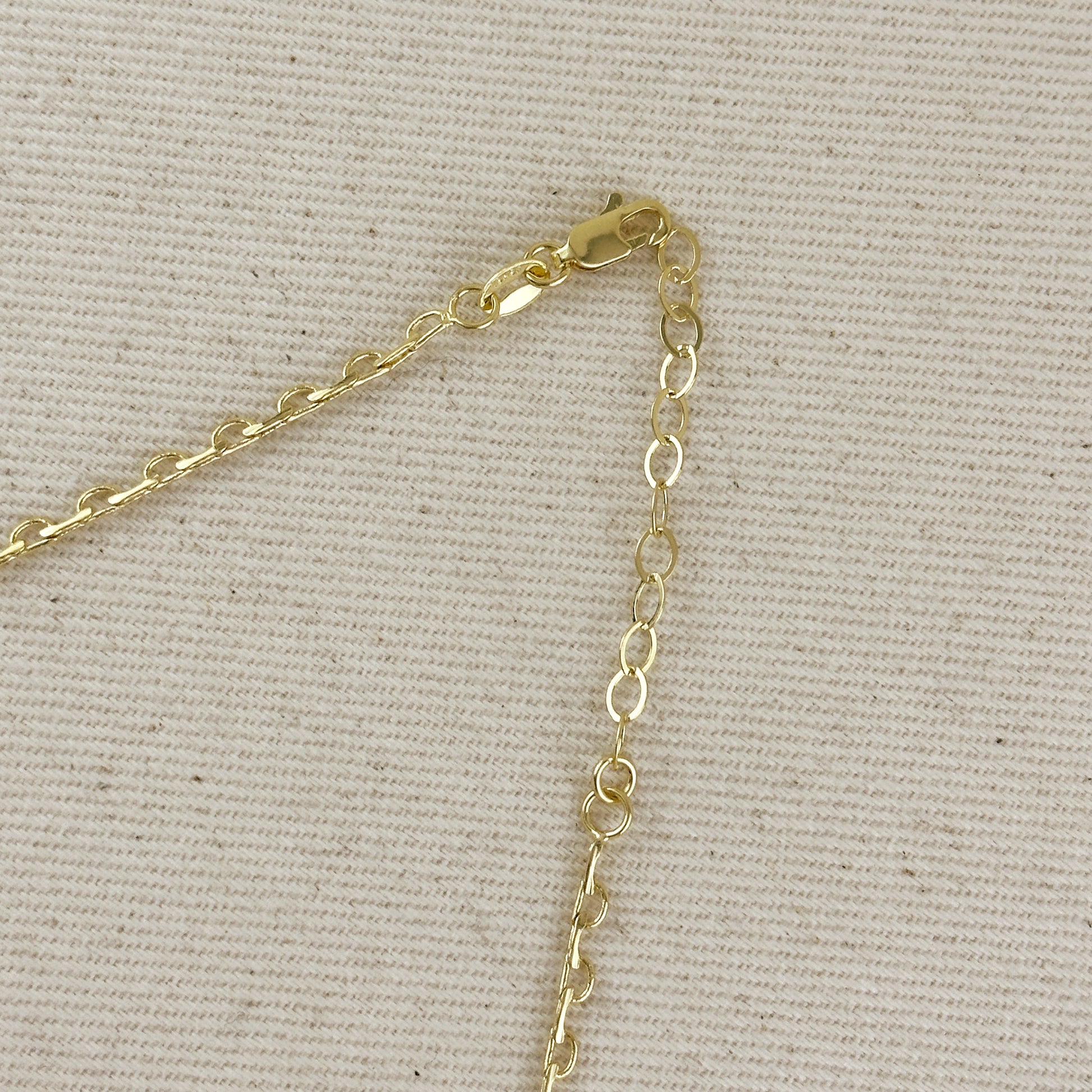 18k Gold Filled Lace Chain Choker Necklace