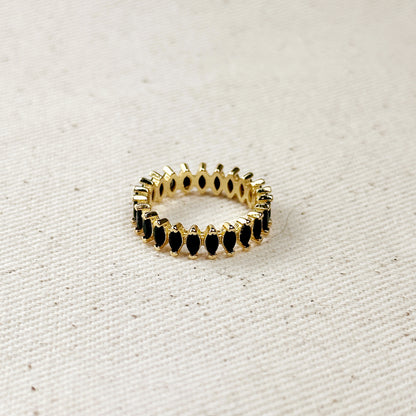 18k Gold Filled Marquise Eternity Band Ring