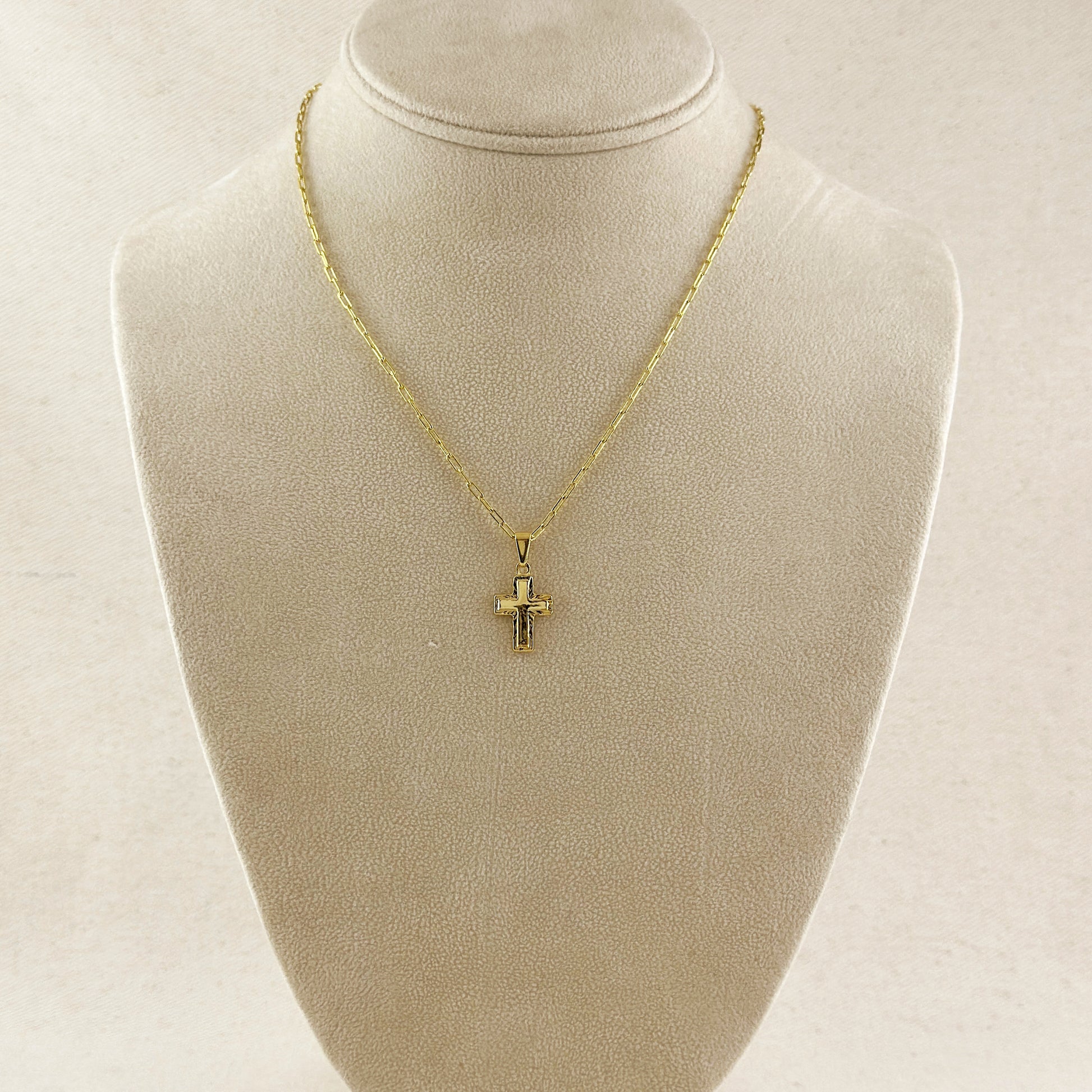 Diamond Cut Cross Charm