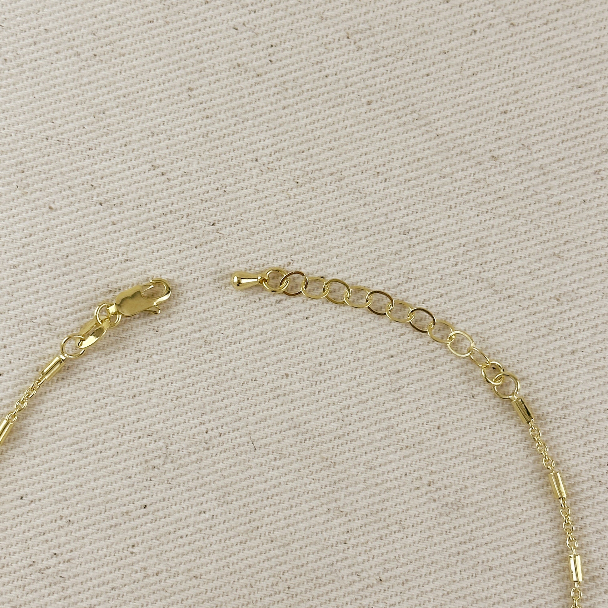 18k Gold Filled Mini Tube Chain Anklet