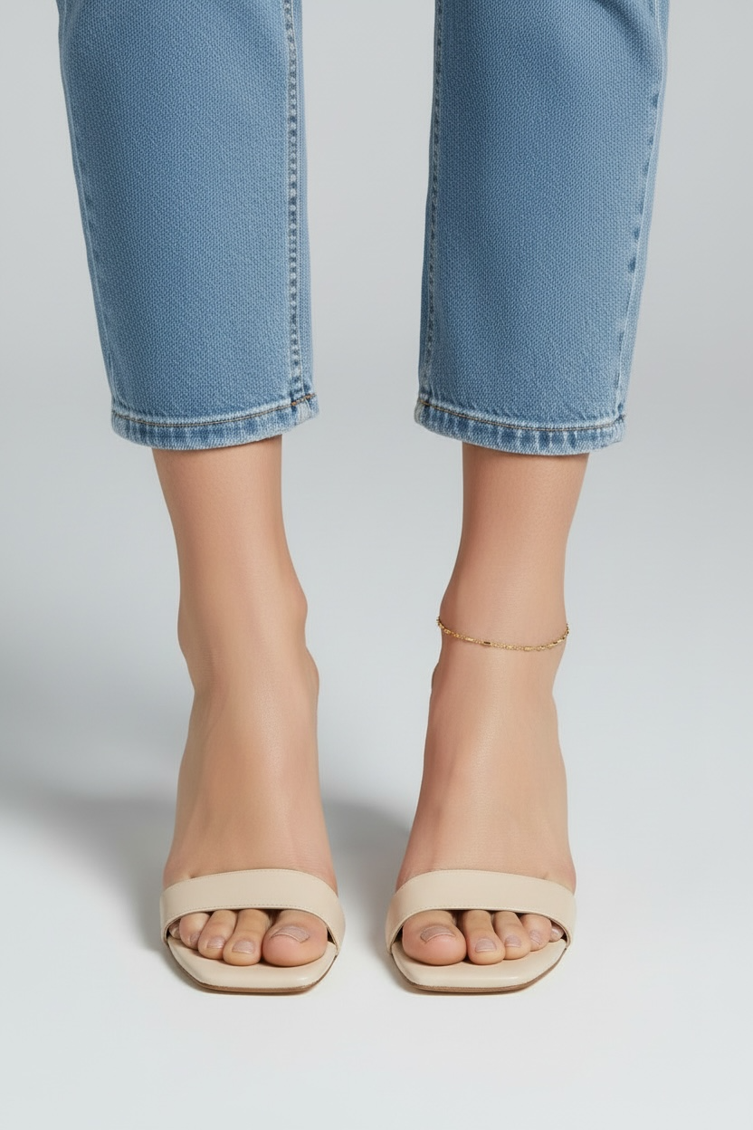 18k Gold Filled Mini Tube Chain Anklet