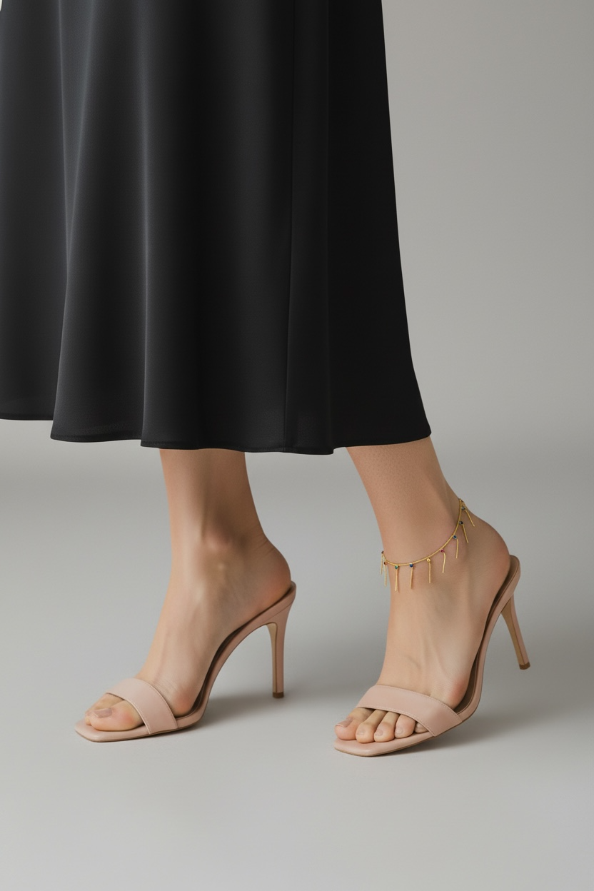 colorful fringe anklet