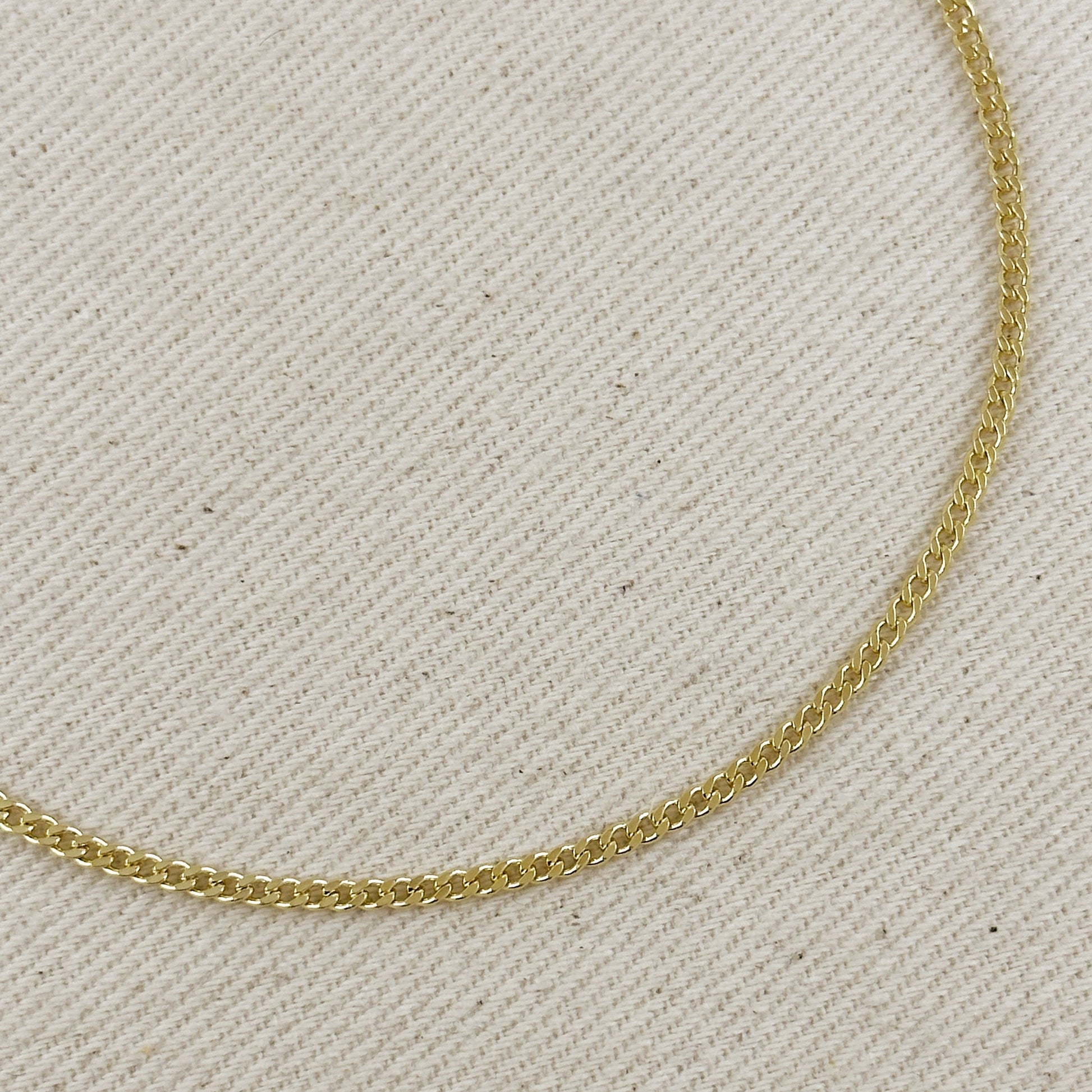 18k Gold Filled 2.0mm thickness Cuban Anklet