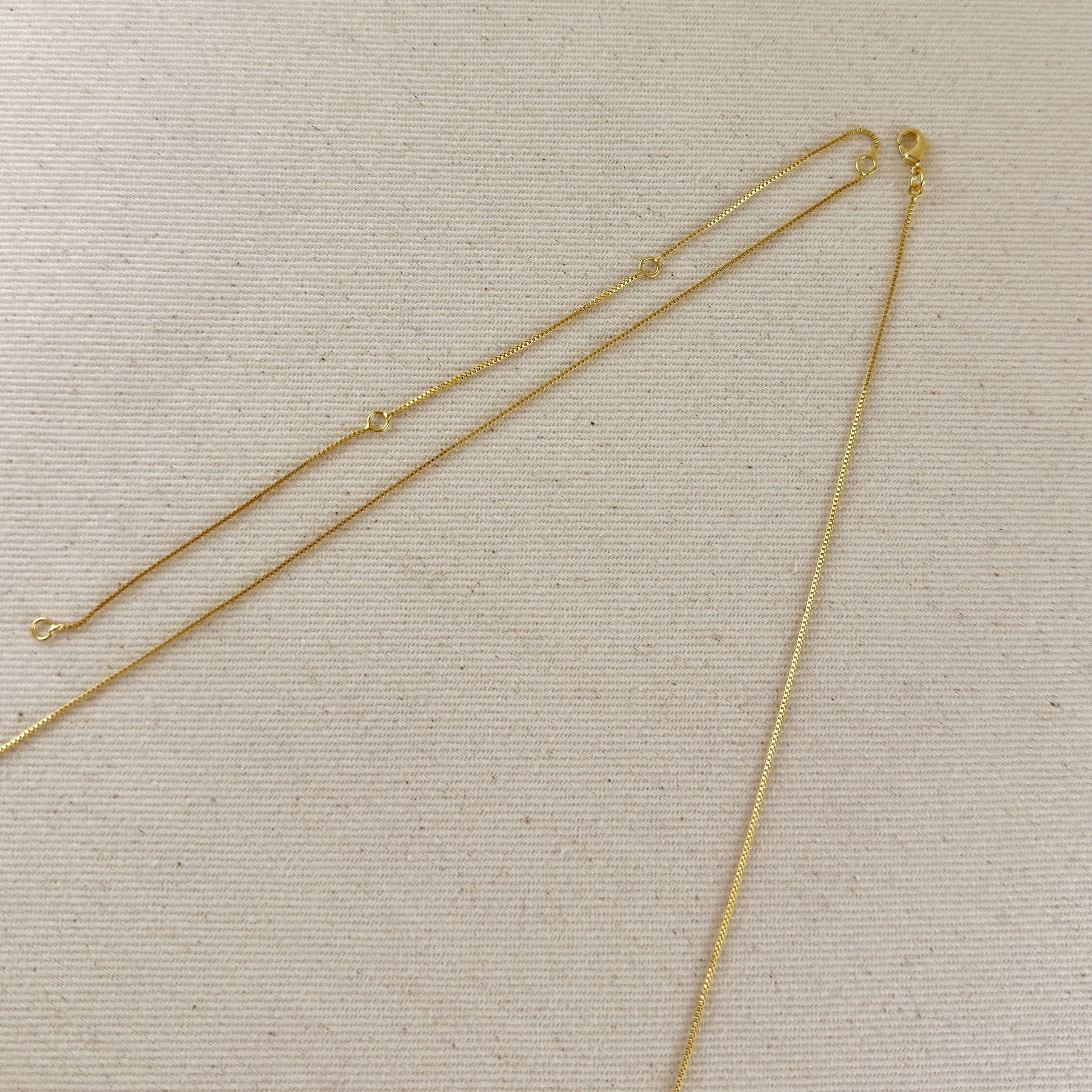 18k Gold Filled Belly Chain With Cubic Zirconia Stones