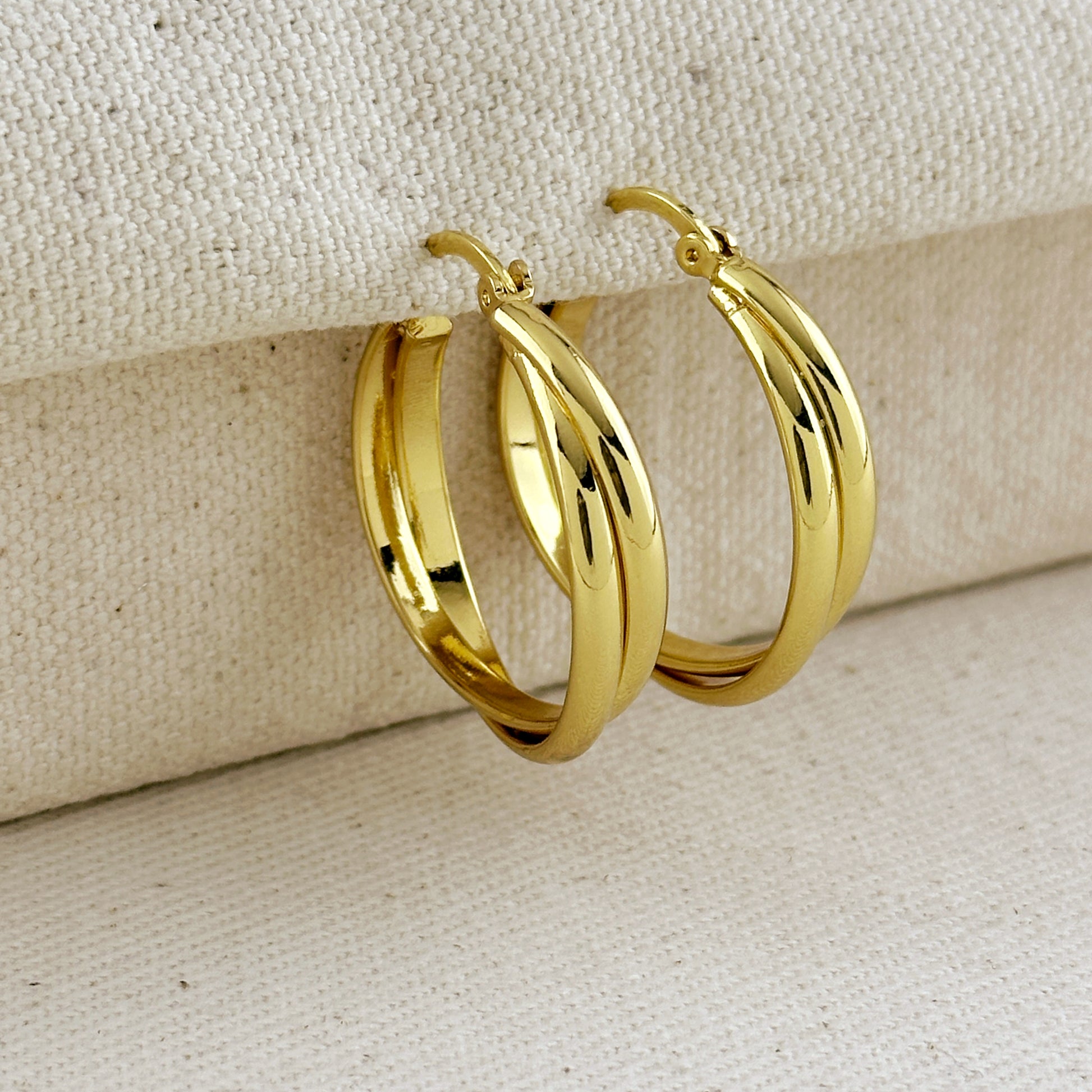28mm Double Hoop Earrings