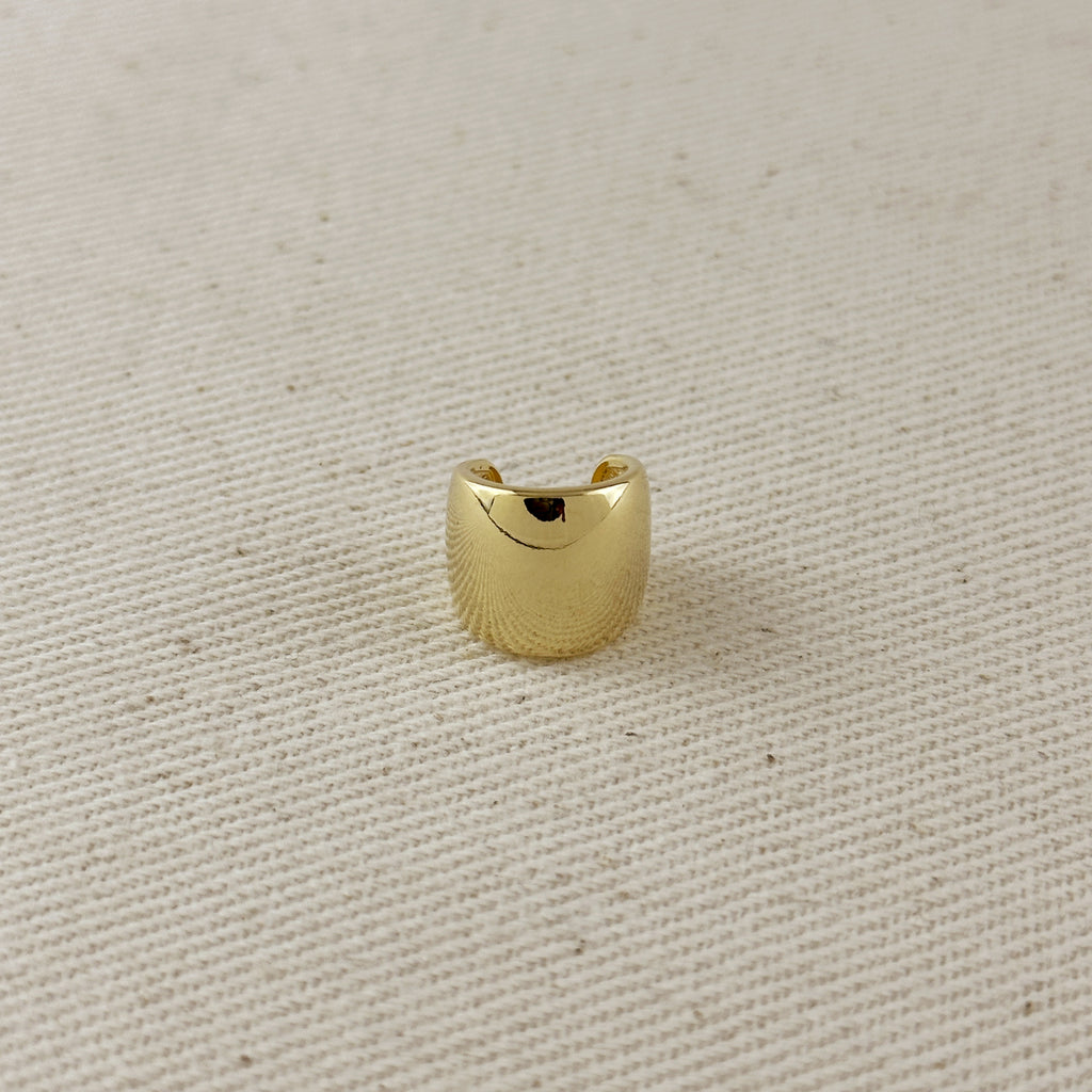 18k Gold Filled Plain Ear Cuff Earrings