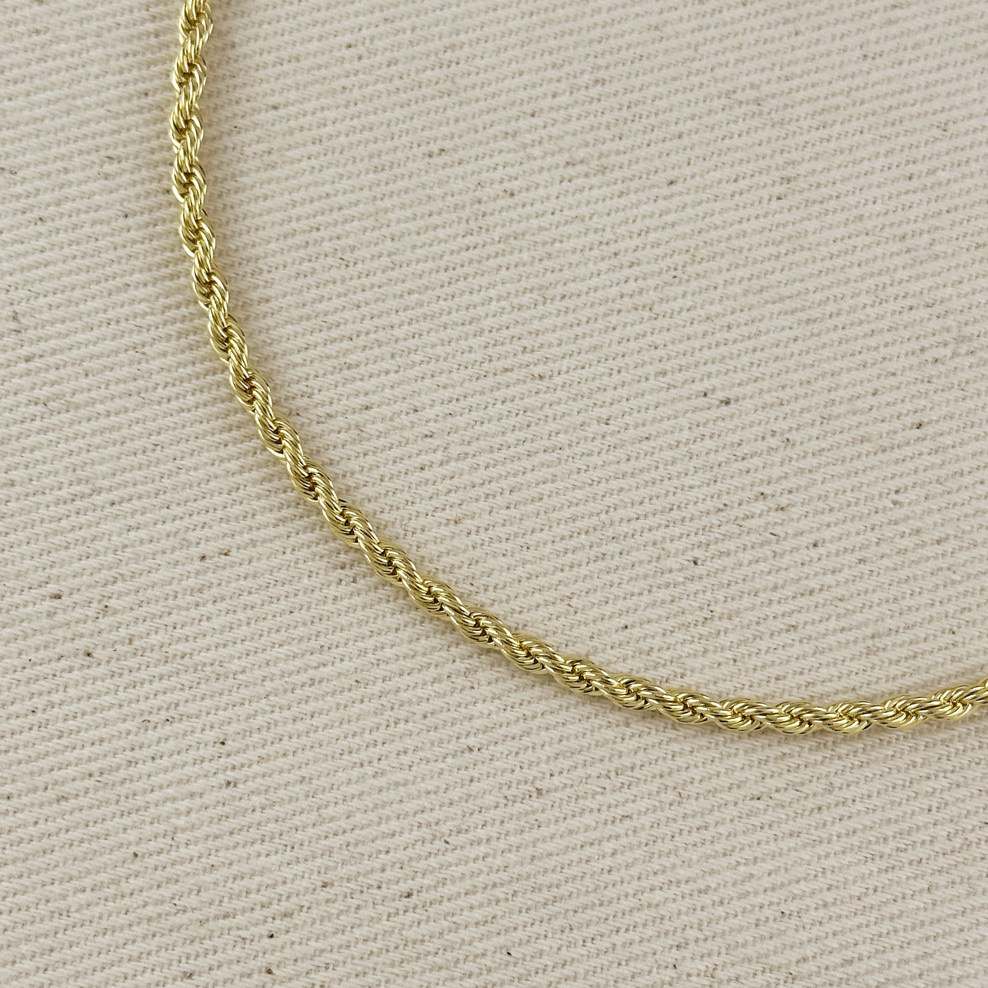 18k Gold Filled Rope Chain In 3.0mm Thickness Gold Chain