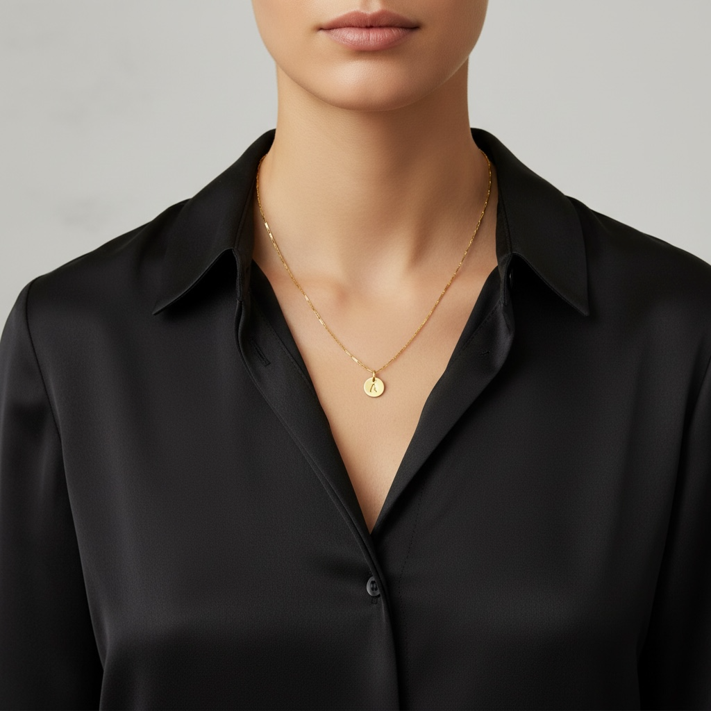 Stamped Tiny Initial Letter Charm in 18k Gold Filled Complete Alphabet