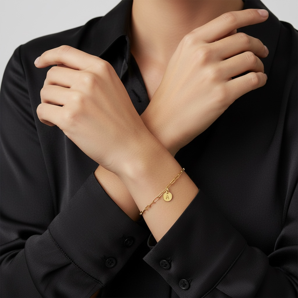 Stamped Tiny Initial Letter Charm in 18k Gold Filled Complete Alphabet