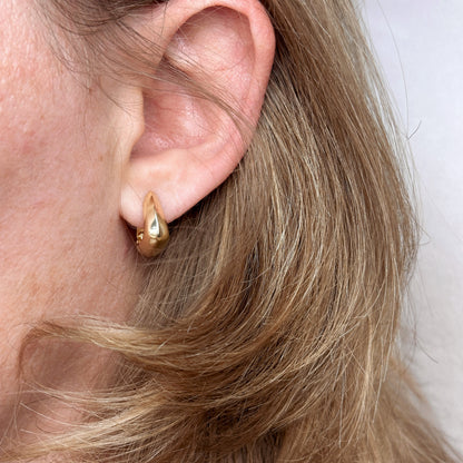 18k Gold Filled Shaped Hoop Earrings