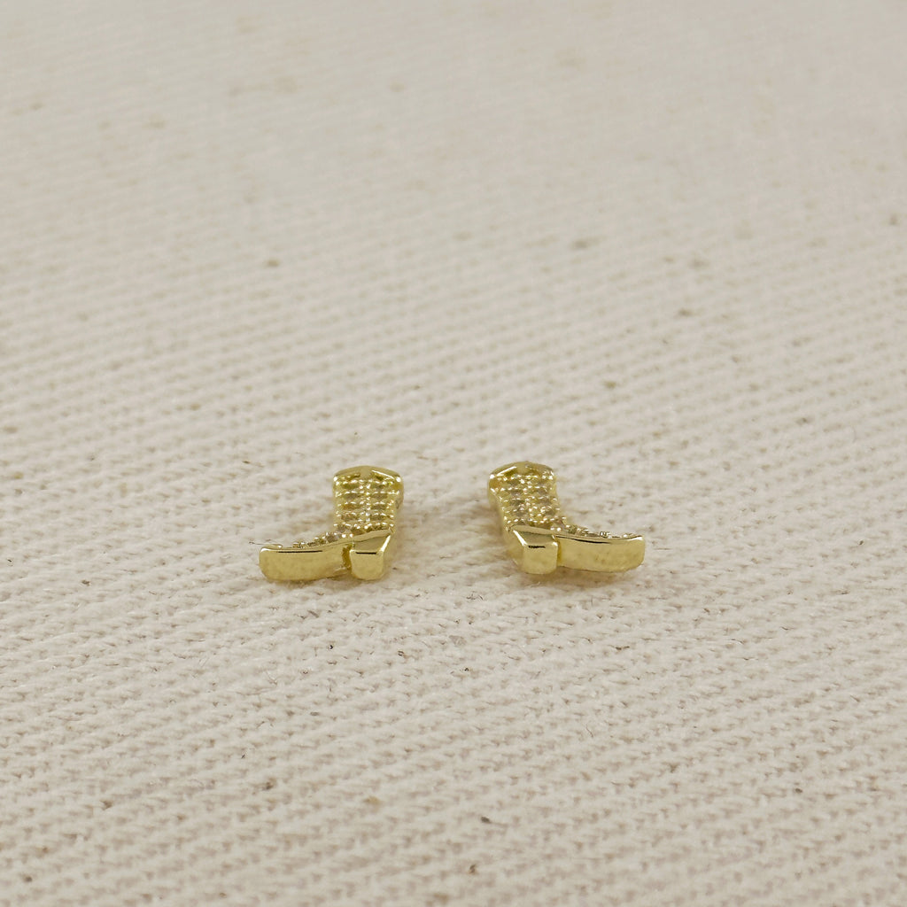 18k Gold Filled Mini Cowgirl Boot Earrings