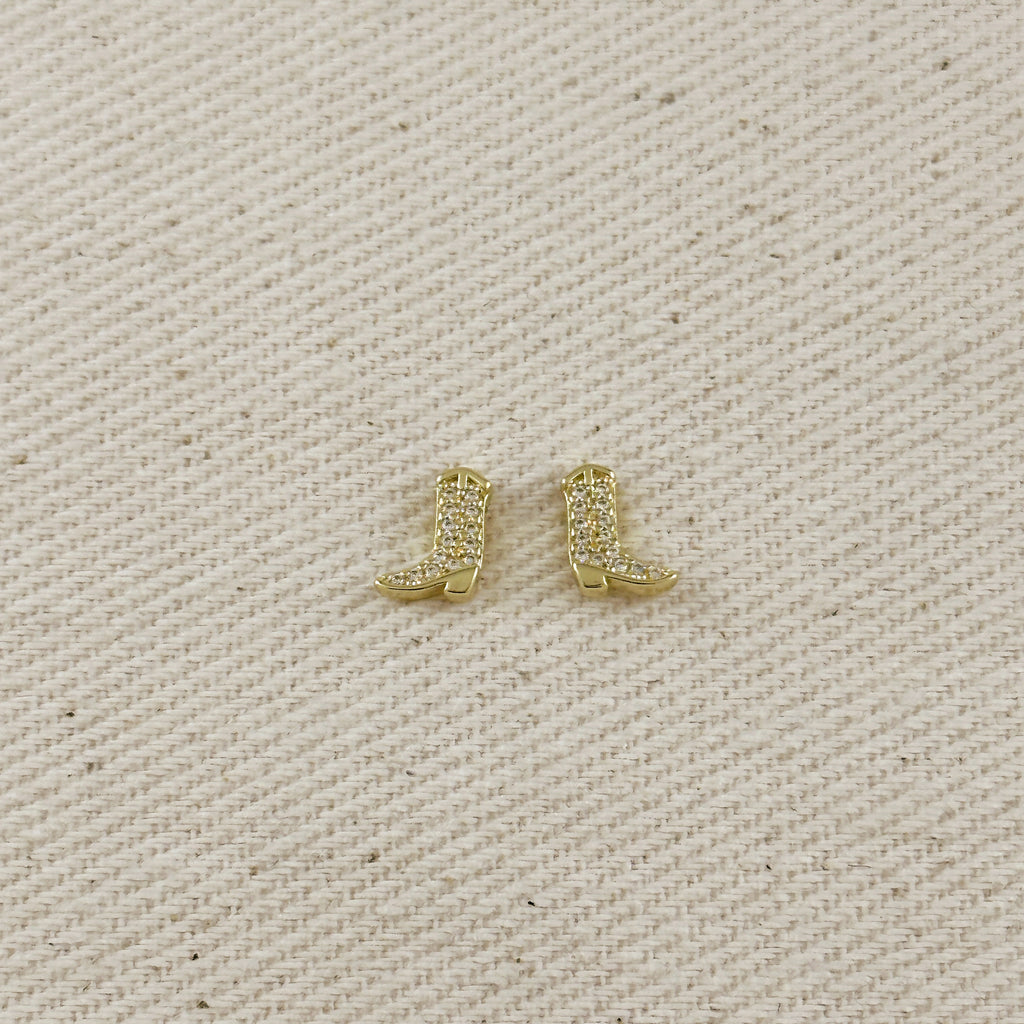 18k Gold Filled Mini Cowgirl Boot Earrings