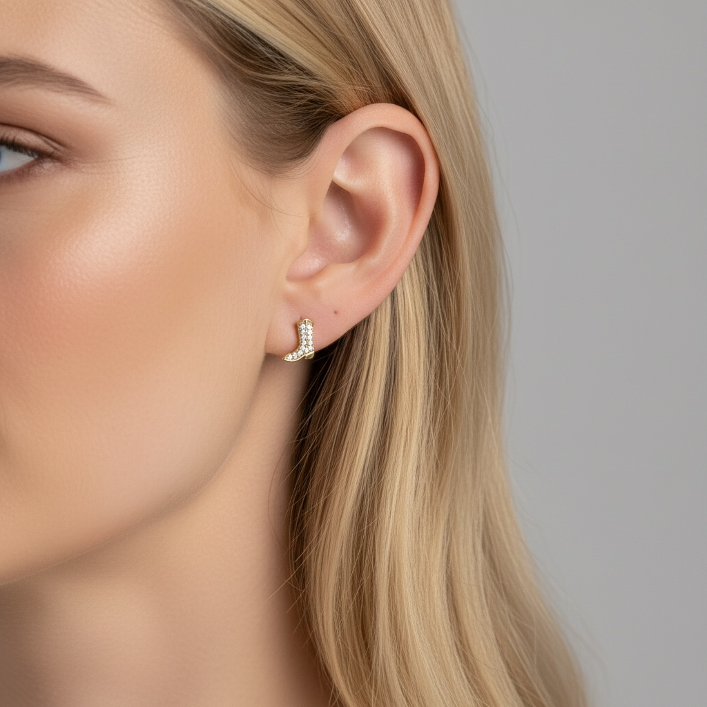 18k Gold Filled Mini Cowgirl Boot Earrings