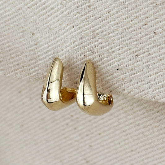 18k Gold Filled Shaped Hoop Earrings