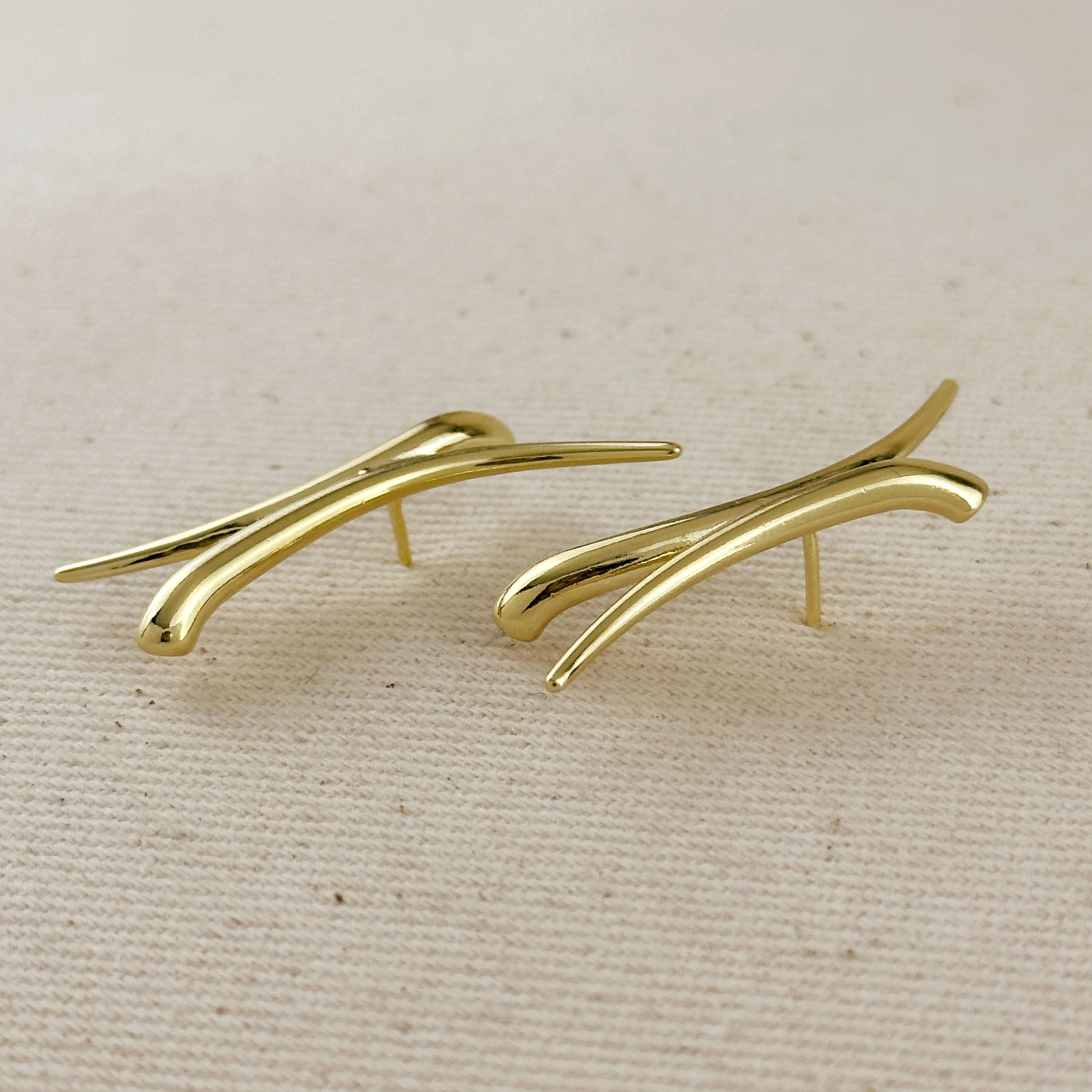 18k Gold Filled Oversized X Earrings