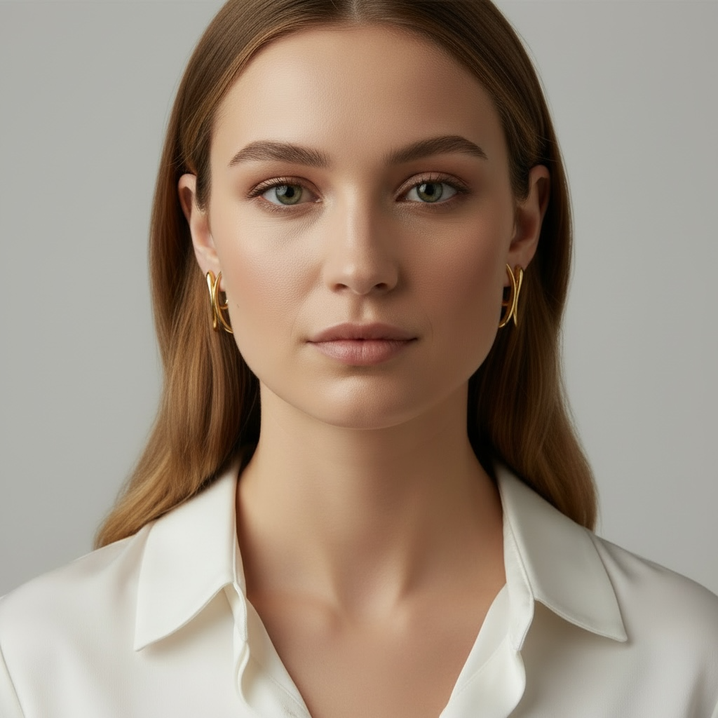 18k Gold Filled Oversized X Earrings