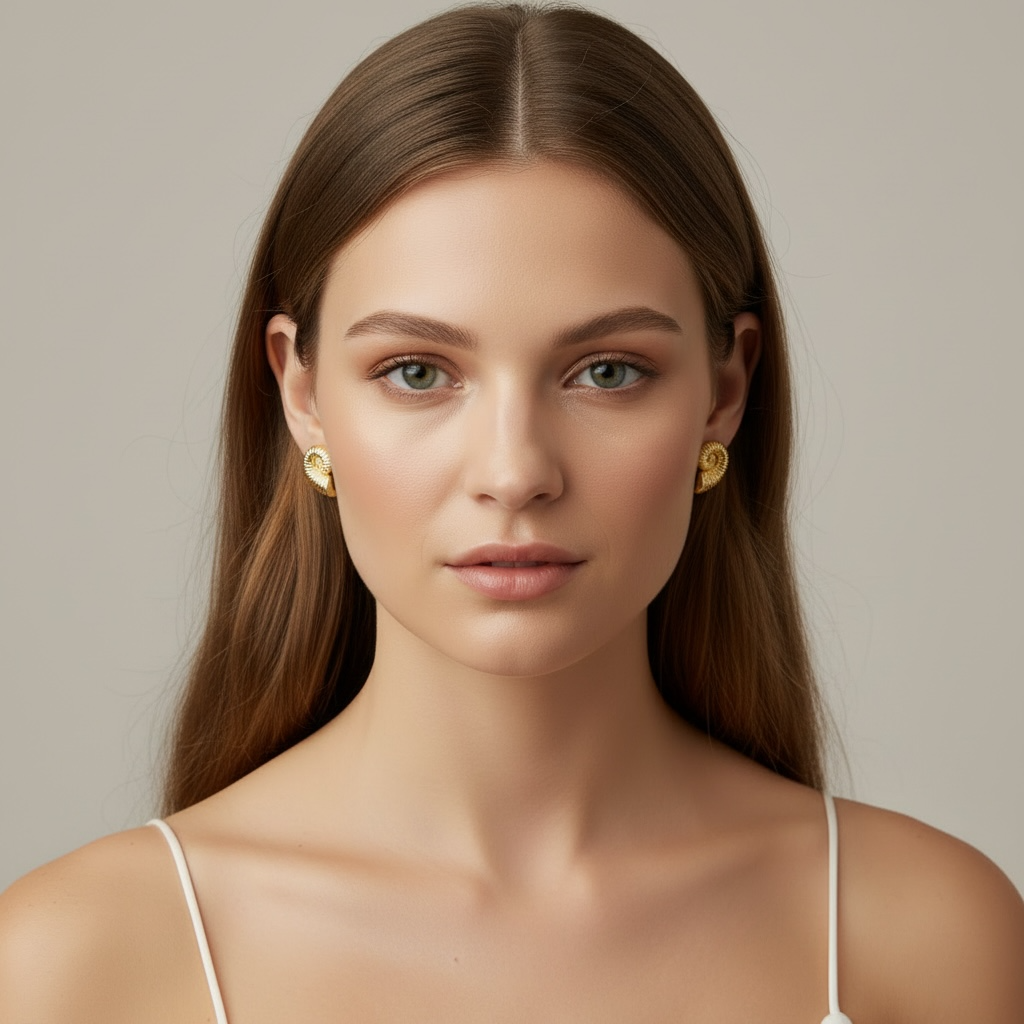 18k Gold Filled Sundial Shell Earrings