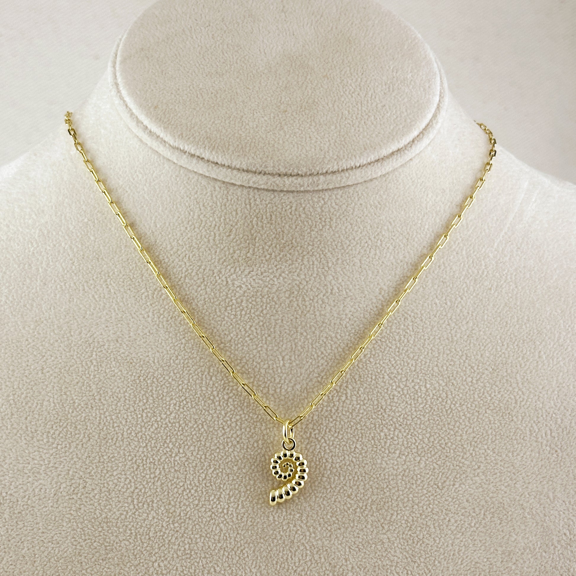 18k Gold Filled Sundial Shell Charm