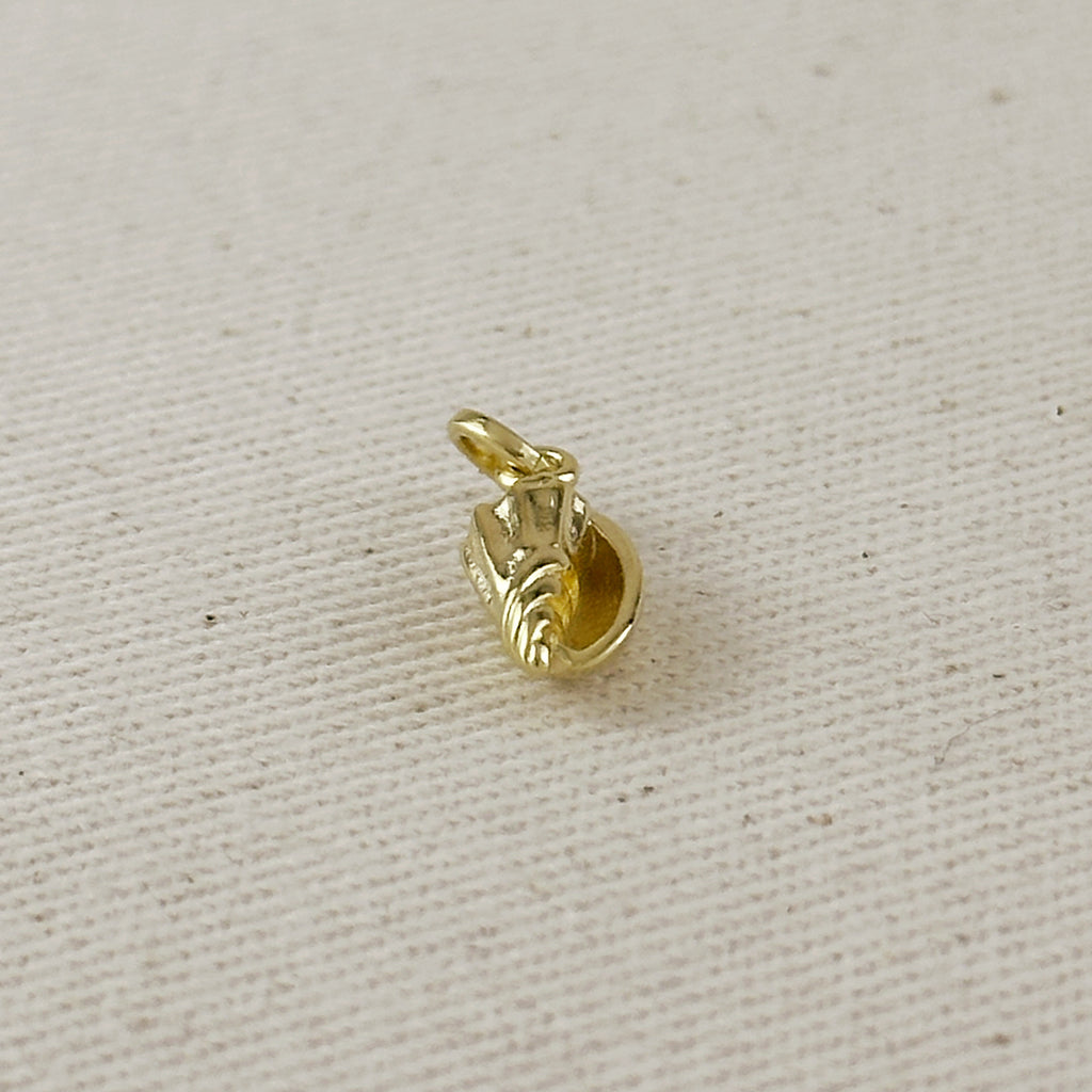 18k Gold Filled Conch Shell Charm