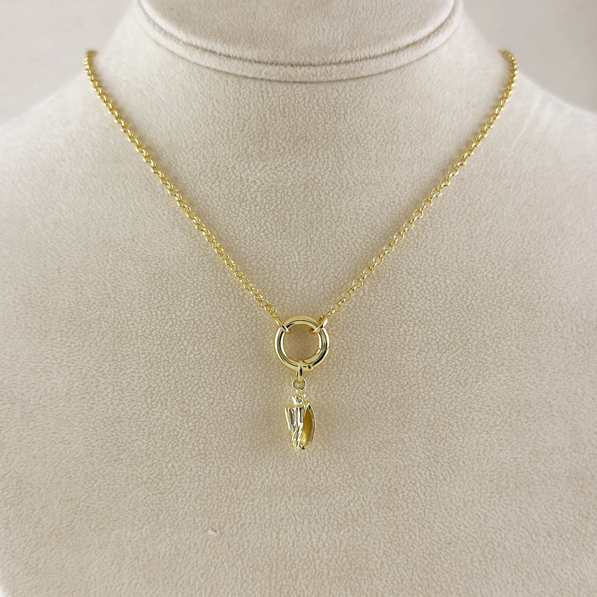 18k Gold Filled Conch Shell Charm