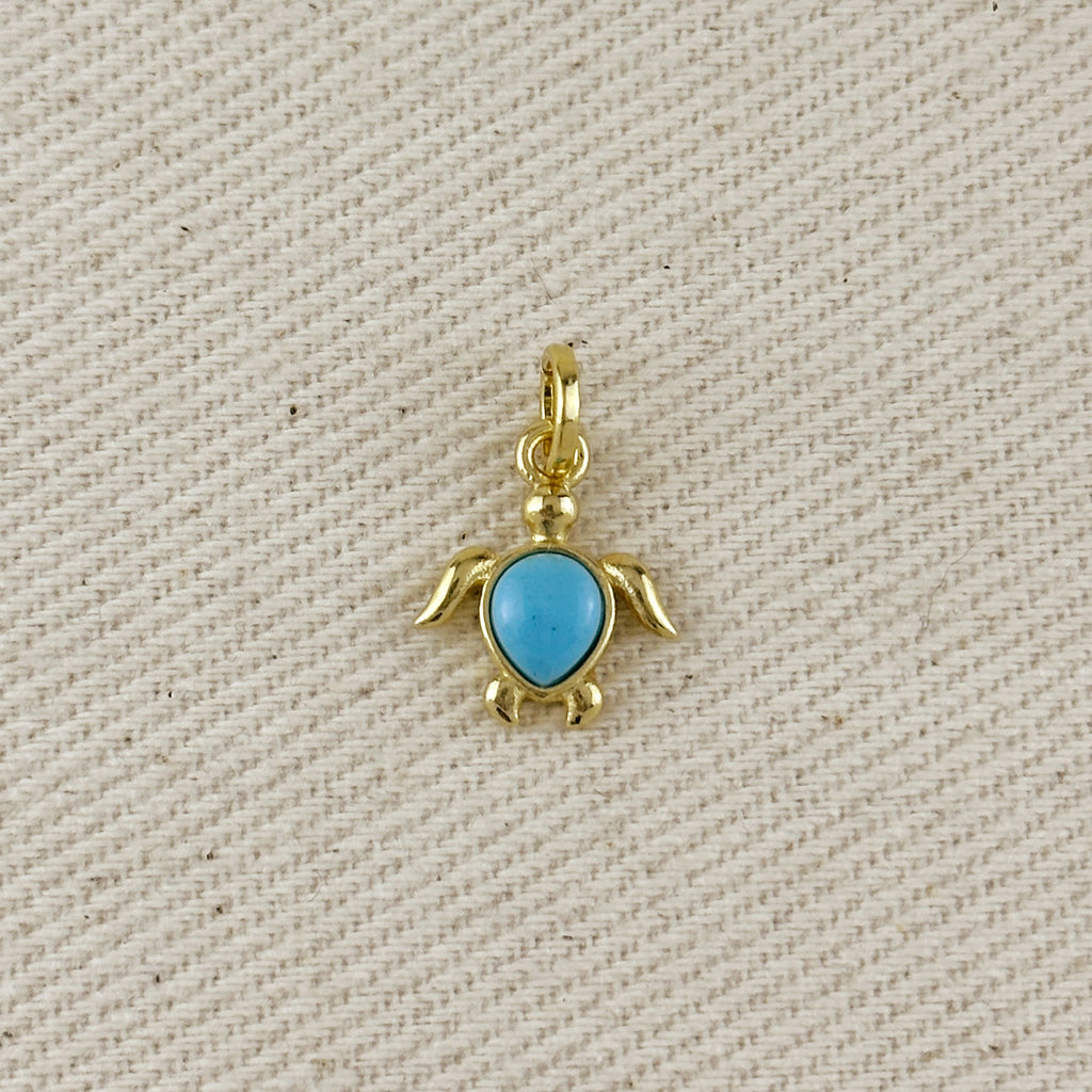 18k Gold Filled Sea Turtle Charm