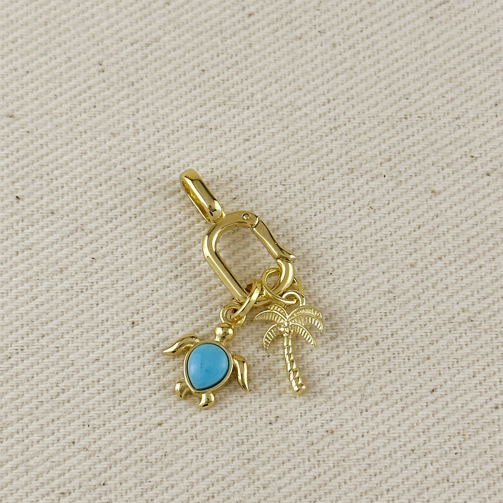 18k Gold Filled Sea Turtle Charm
