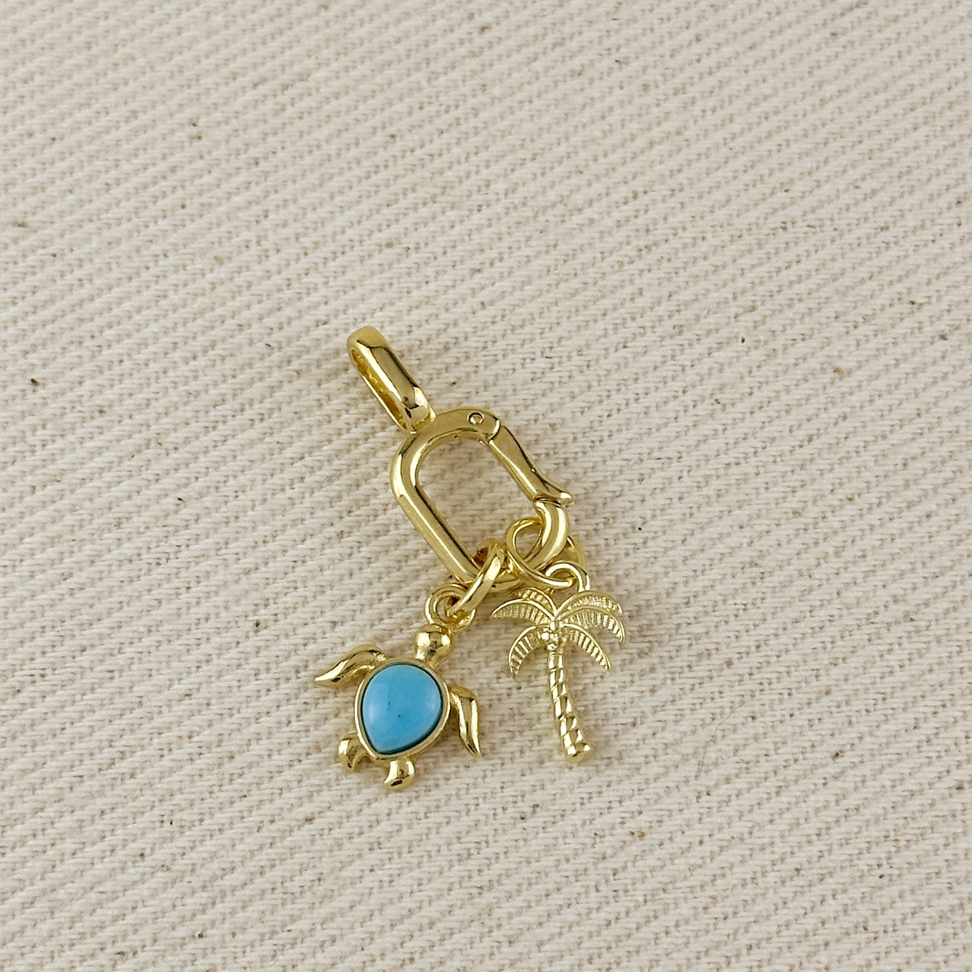18k Gold Filled Palm Tree Charm