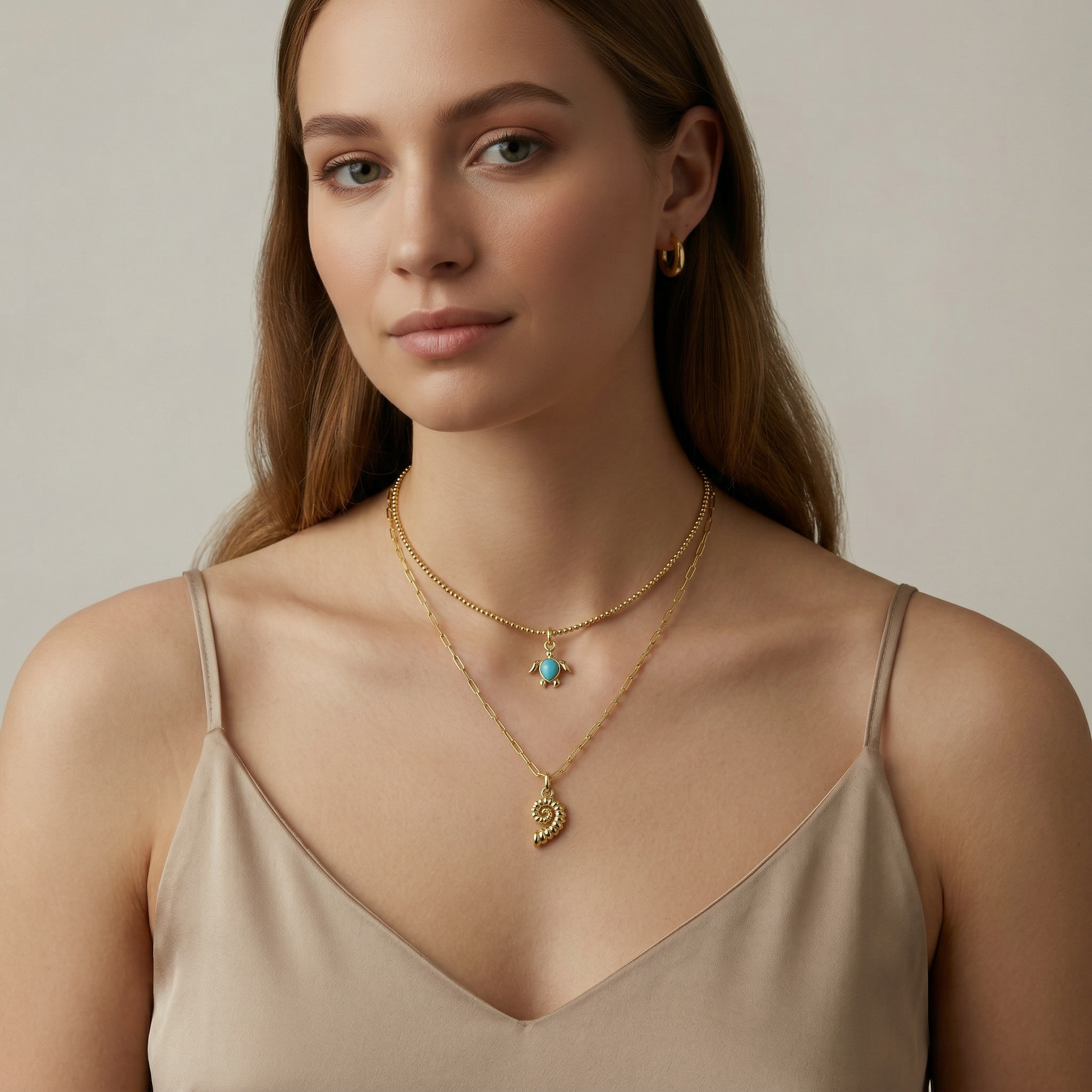 18k Gold Filled Sea Turtle Charm