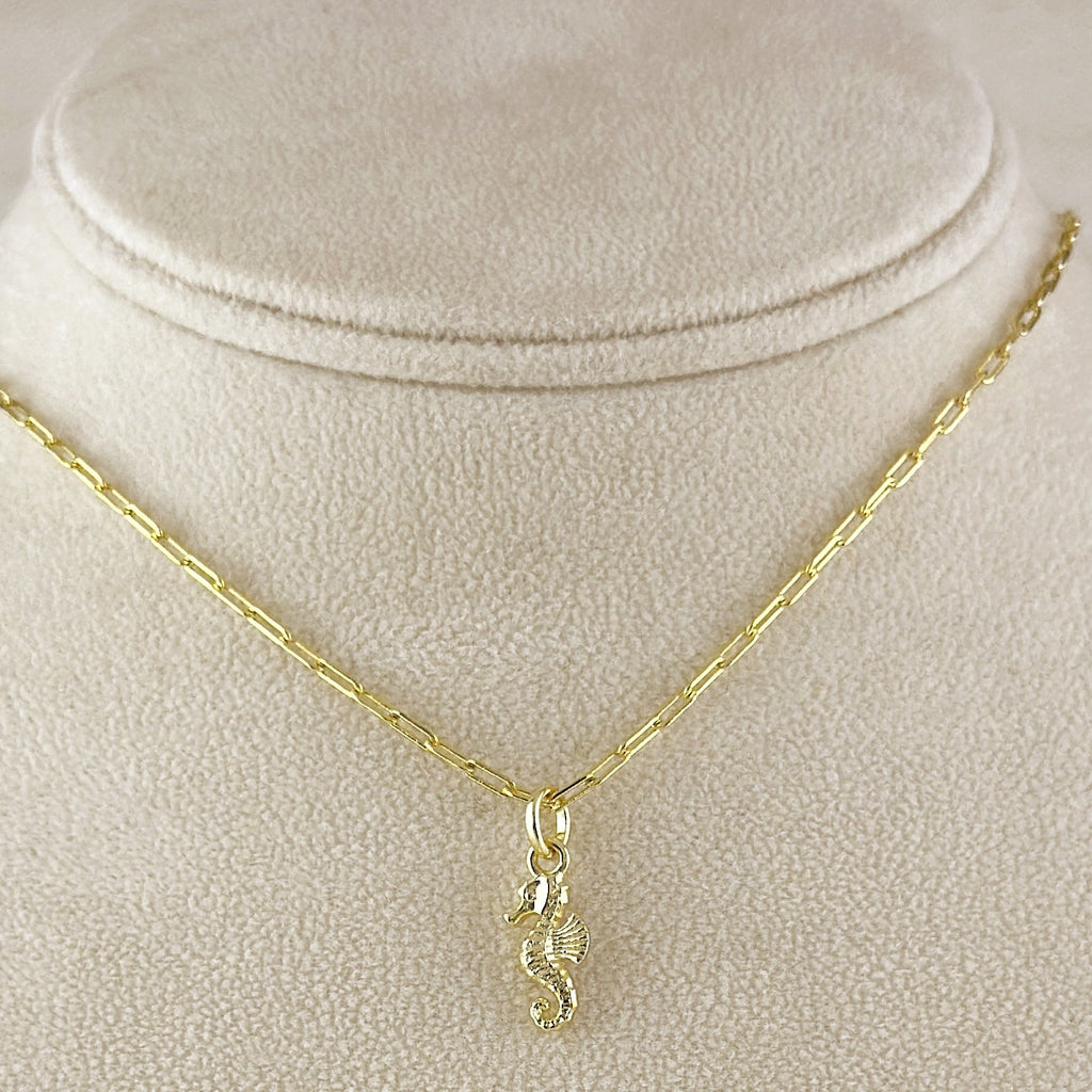 18k Gold Filled Sea Horse Charm